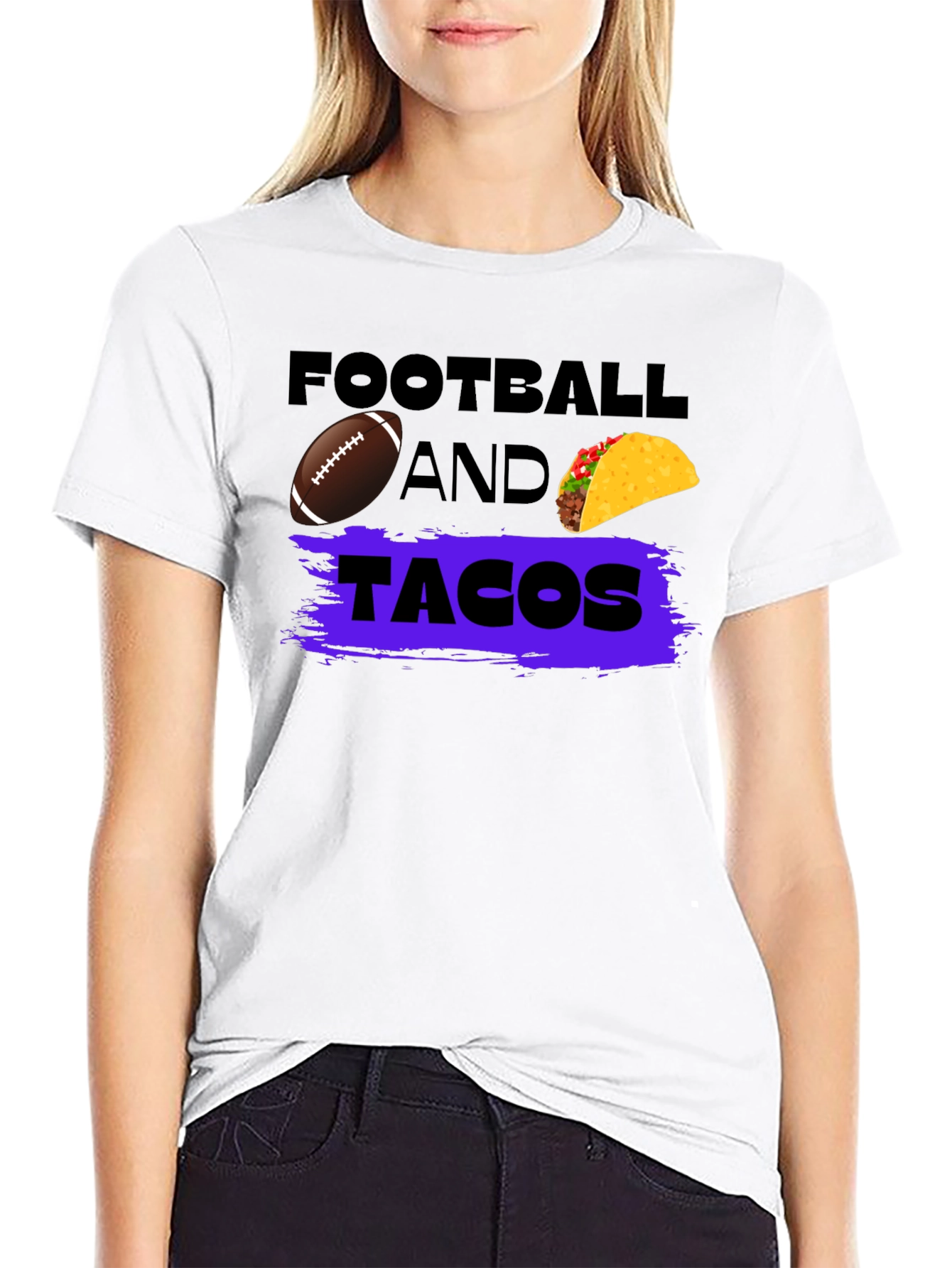 Football And Tacos Graphic T-Shirt