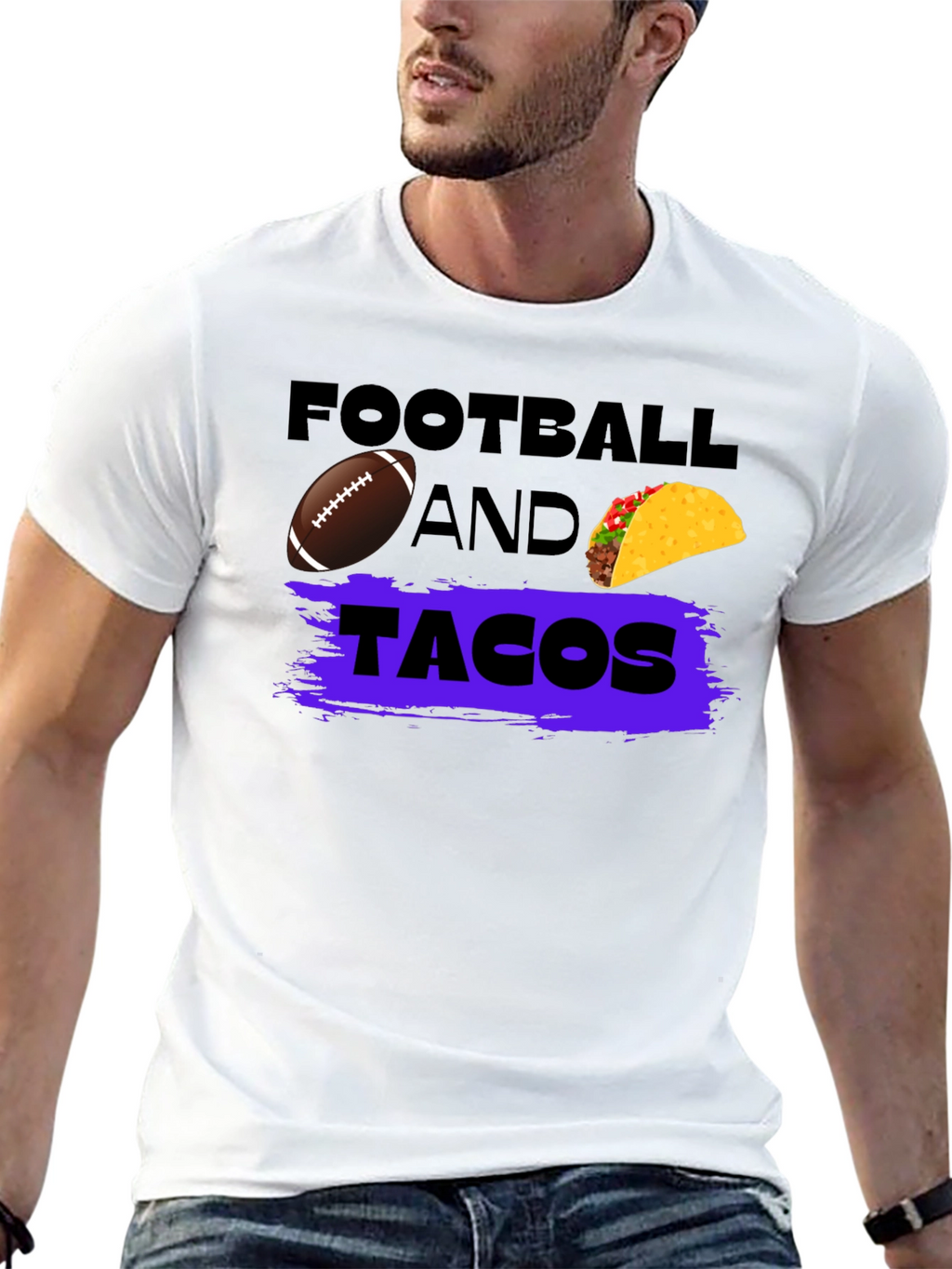 Football And Tacos Graphic T-Shirt