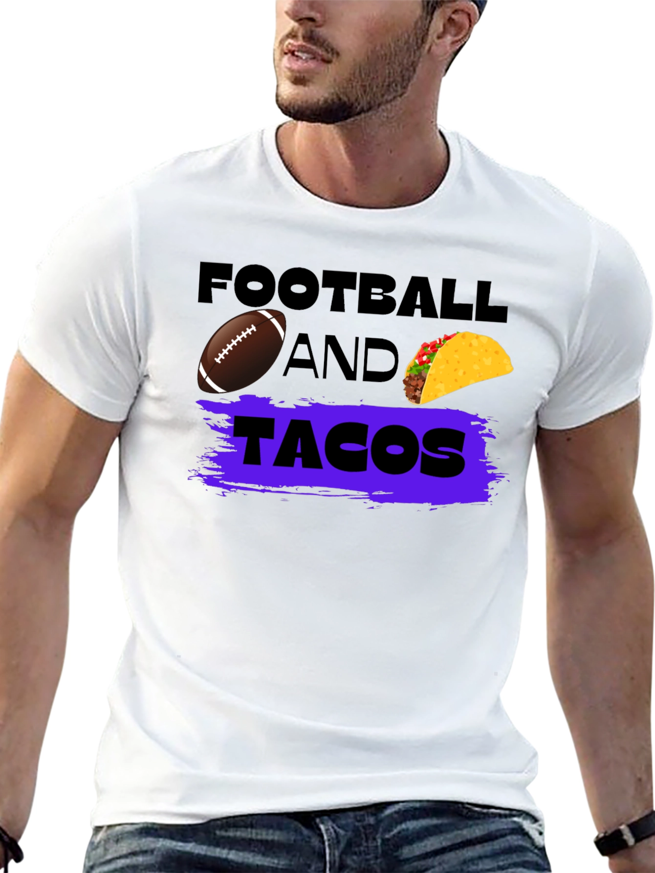 Football And Tacos Graphic T-Shirt