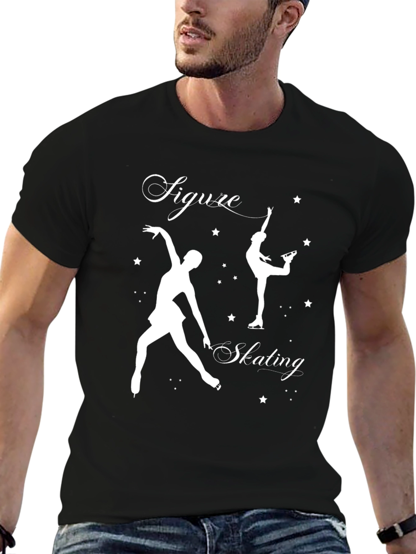 Figure Skating Graphic T-Shirt - Black