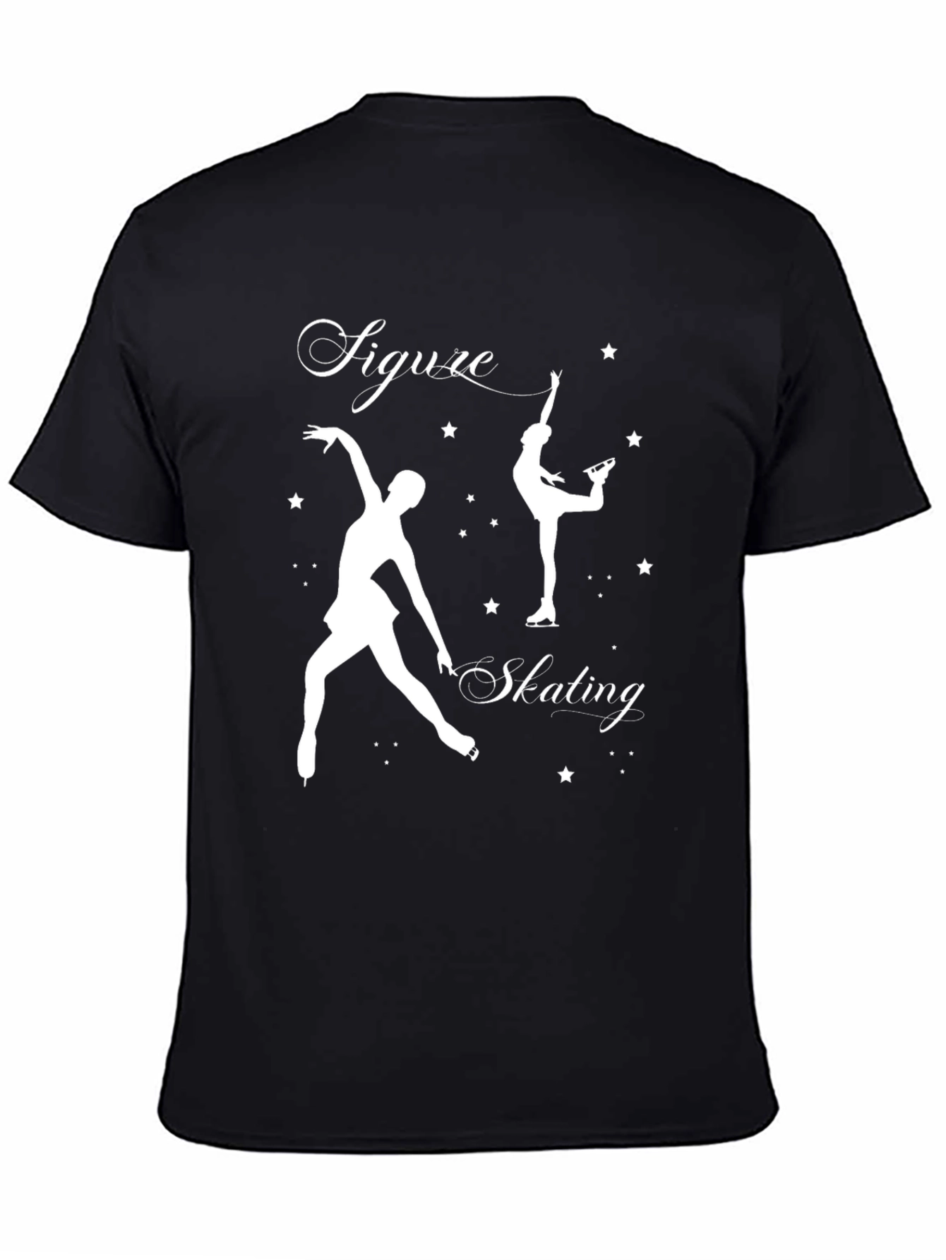 Figure Skating Graphic T-Shirt - Black