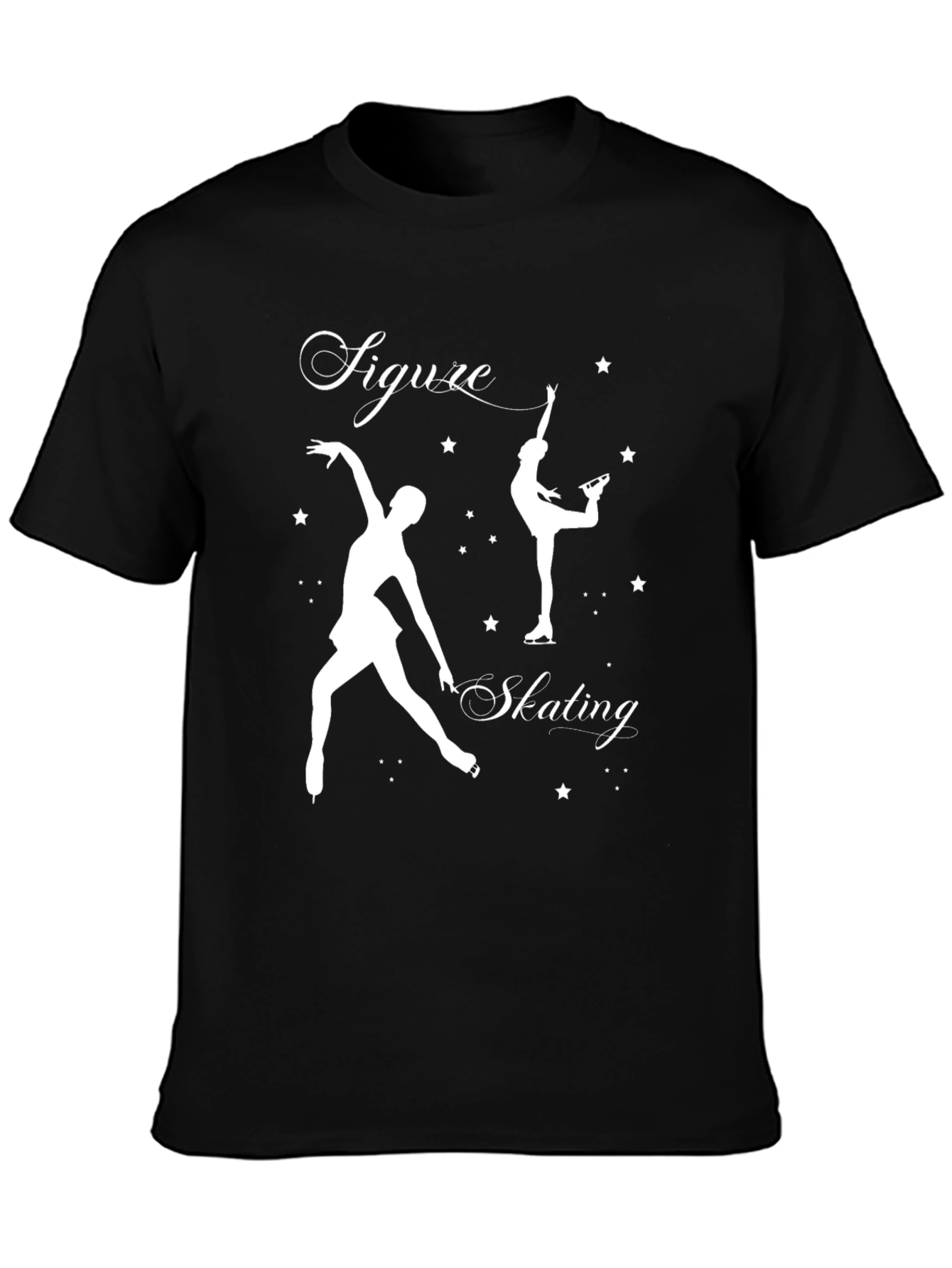 Figure Skating Graphic T-Shirt - Black
