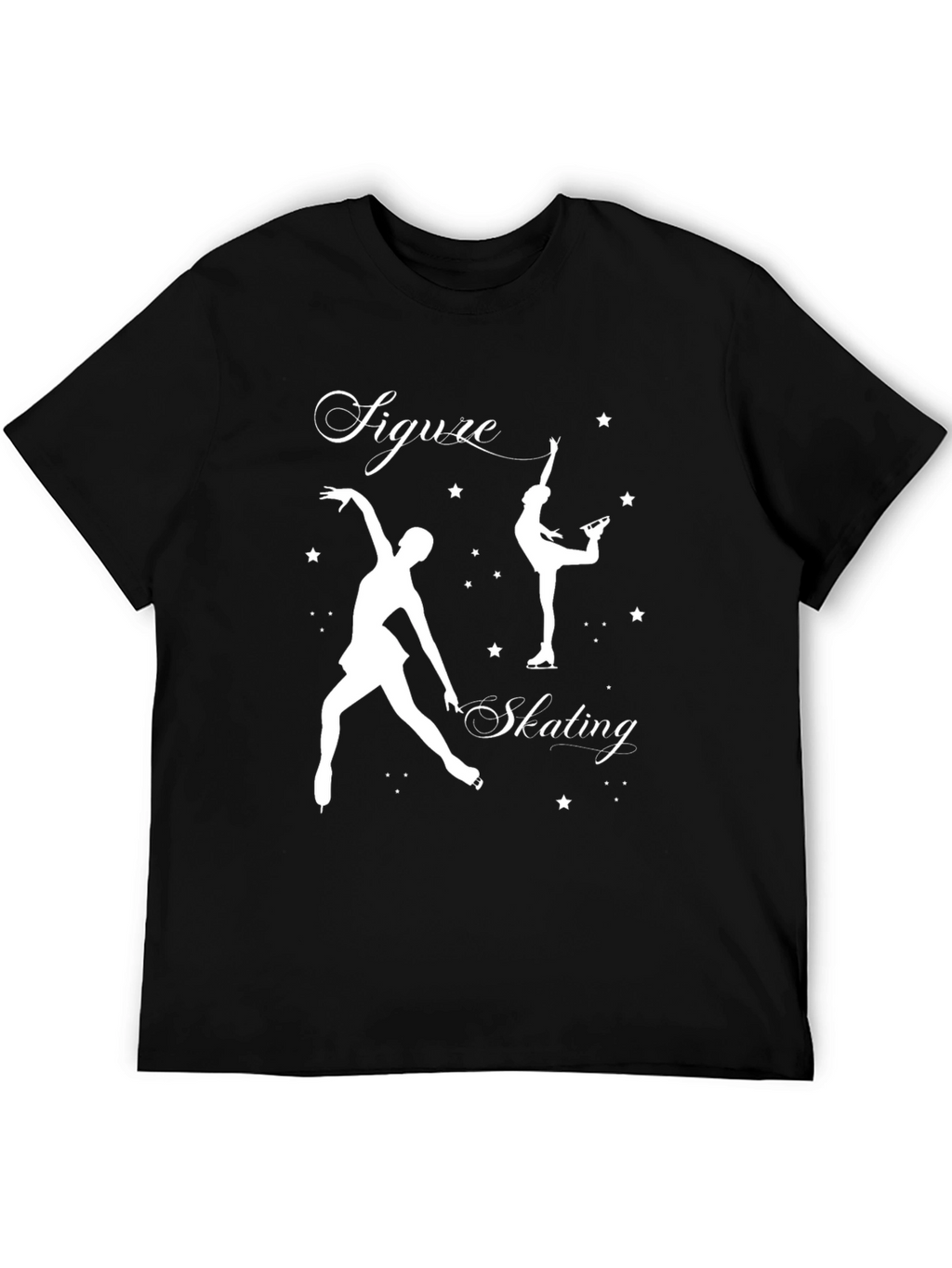 Figure Skating Graphic T-Shirt - Black