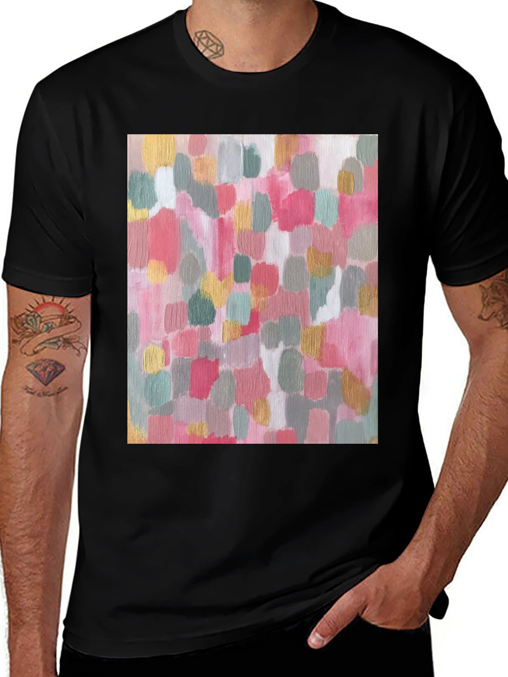 Abstract Art T-Shirt Mens Crew Neck