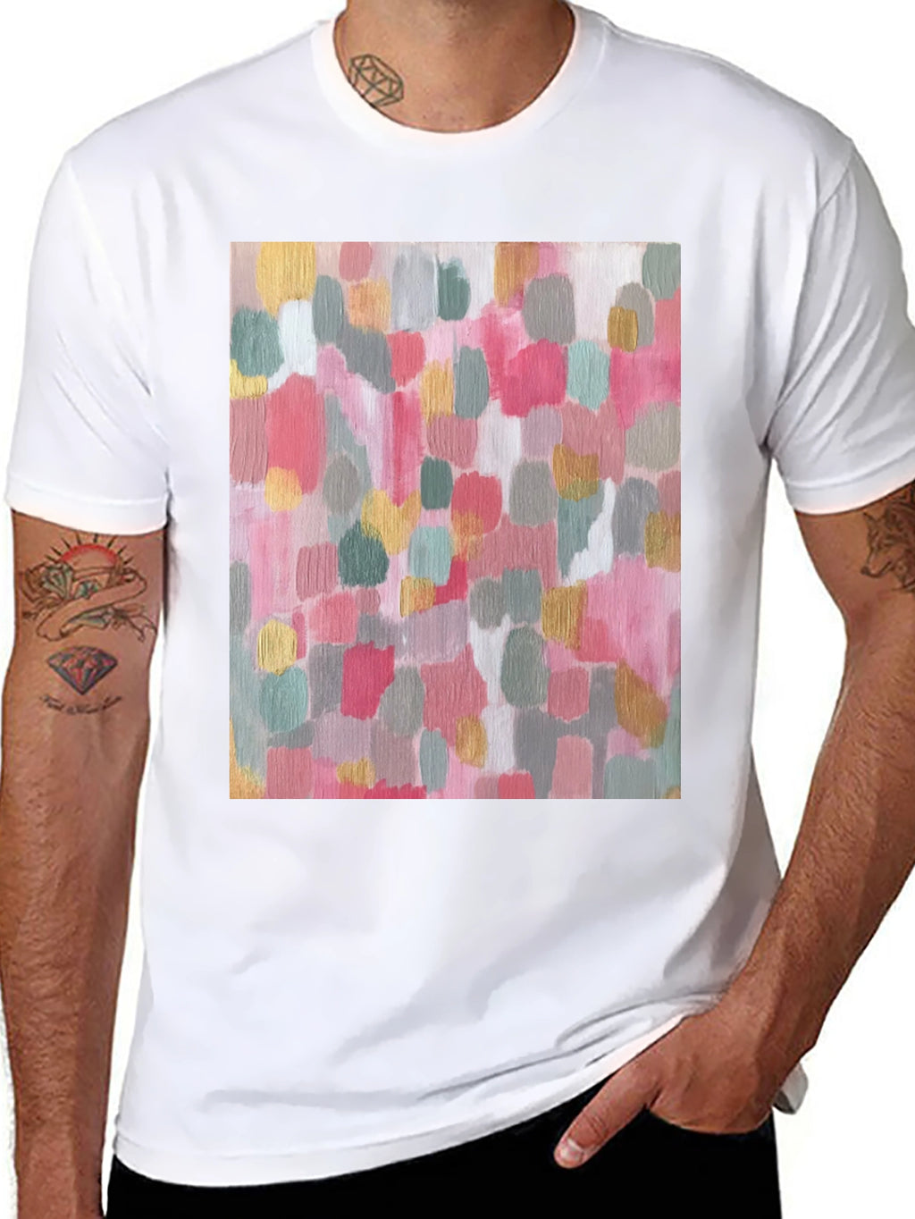 Abstract Art T-Shirt Mens Crew Neck