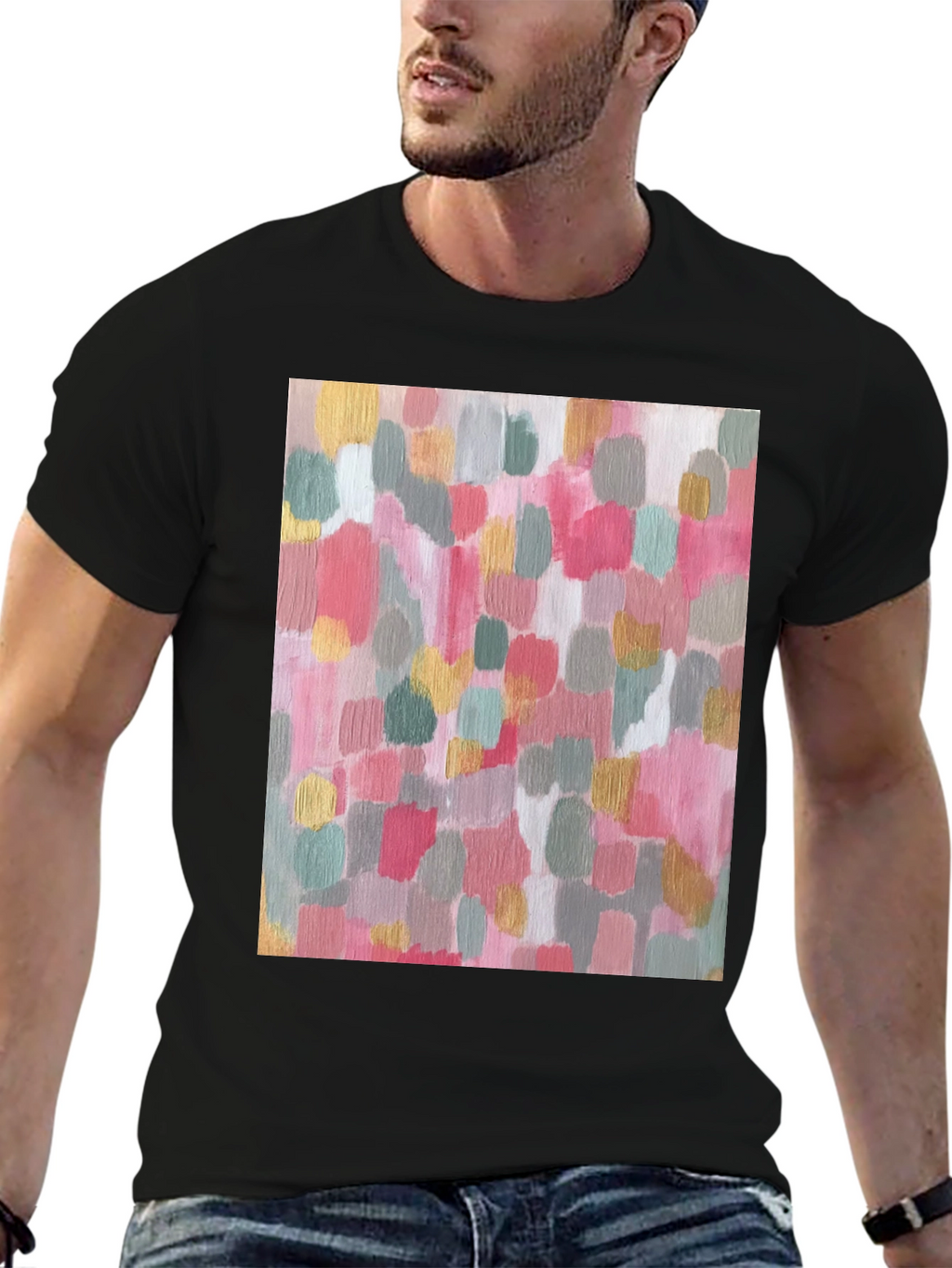 Abstract Art T-Shirt Mens Crew Neck