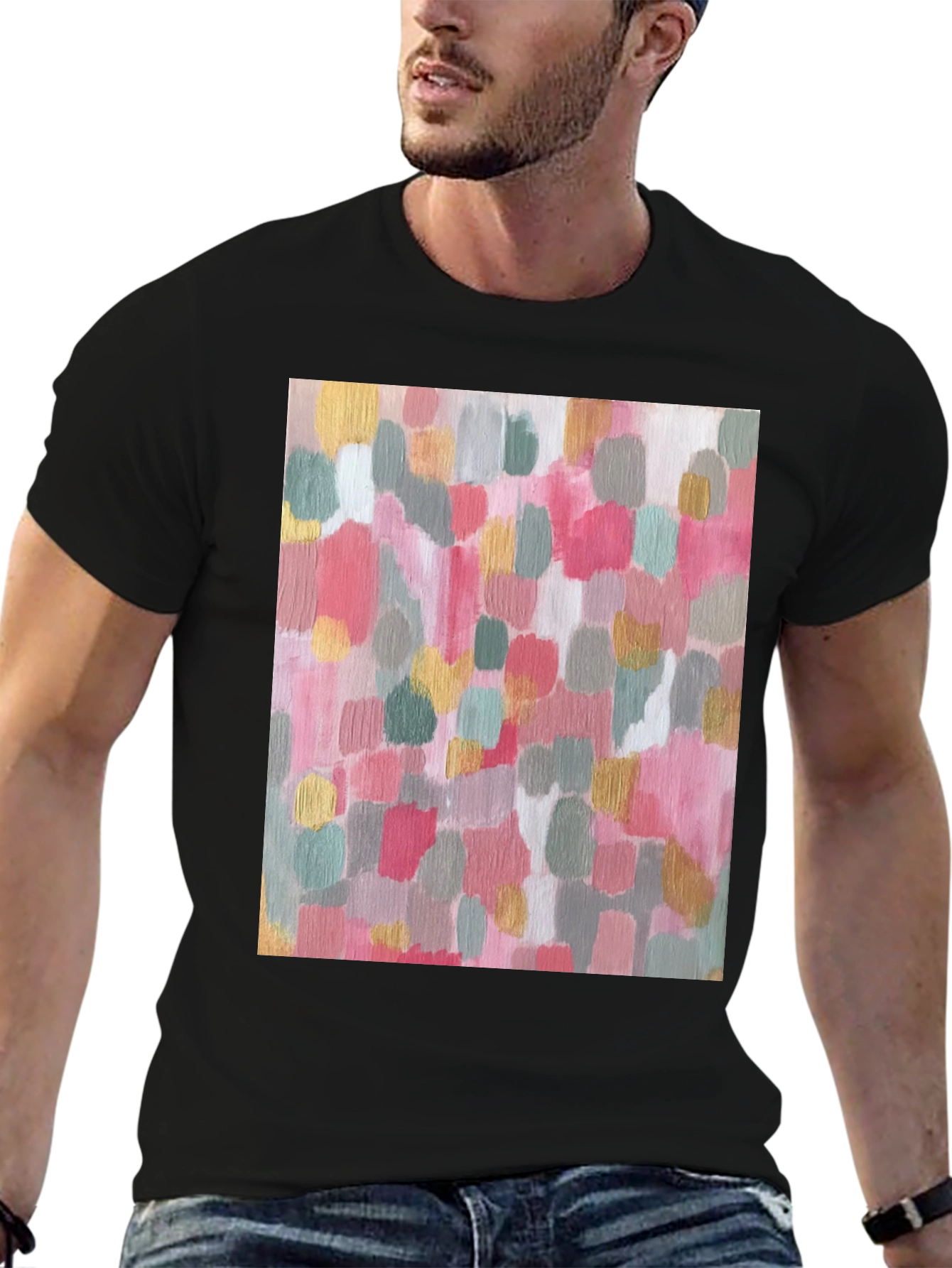 Abstract Art T-Shirt Mens Crew Neck