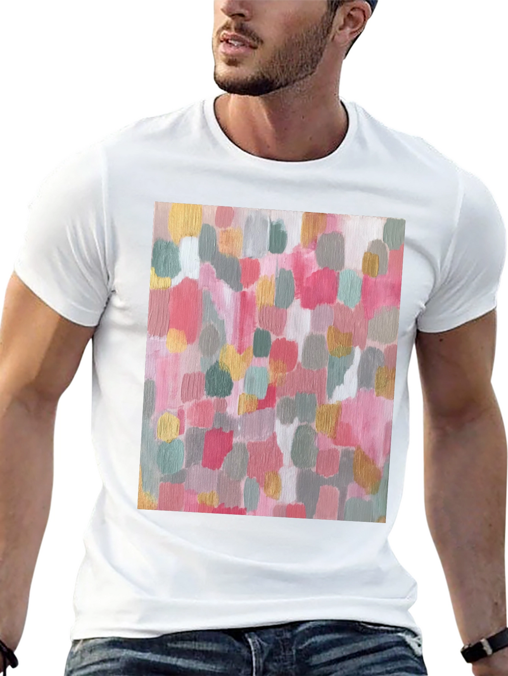 Abstract Art T-Shirt Mens Crew Neck