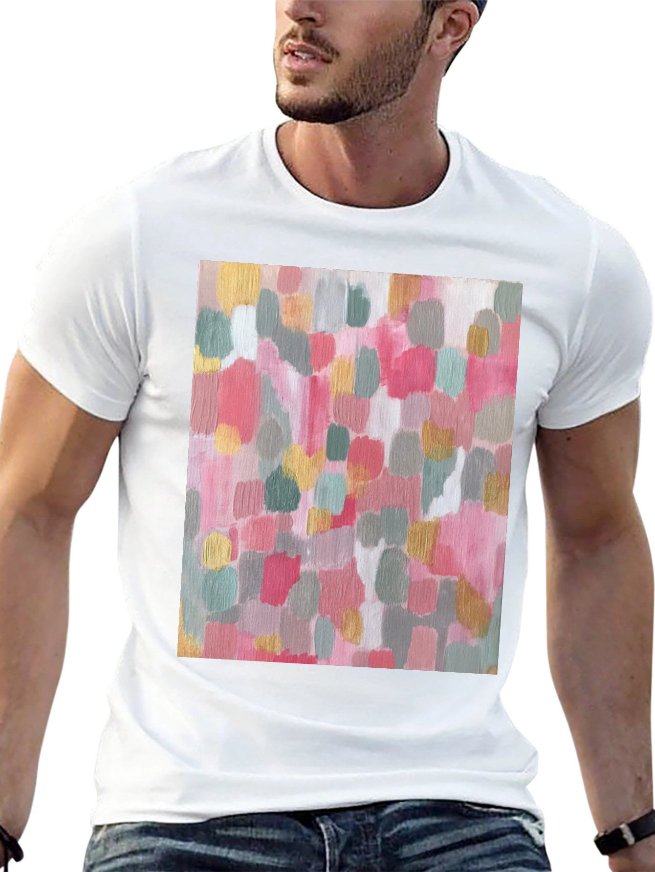 Abstract Art T-Shirt Mens Crew Neck