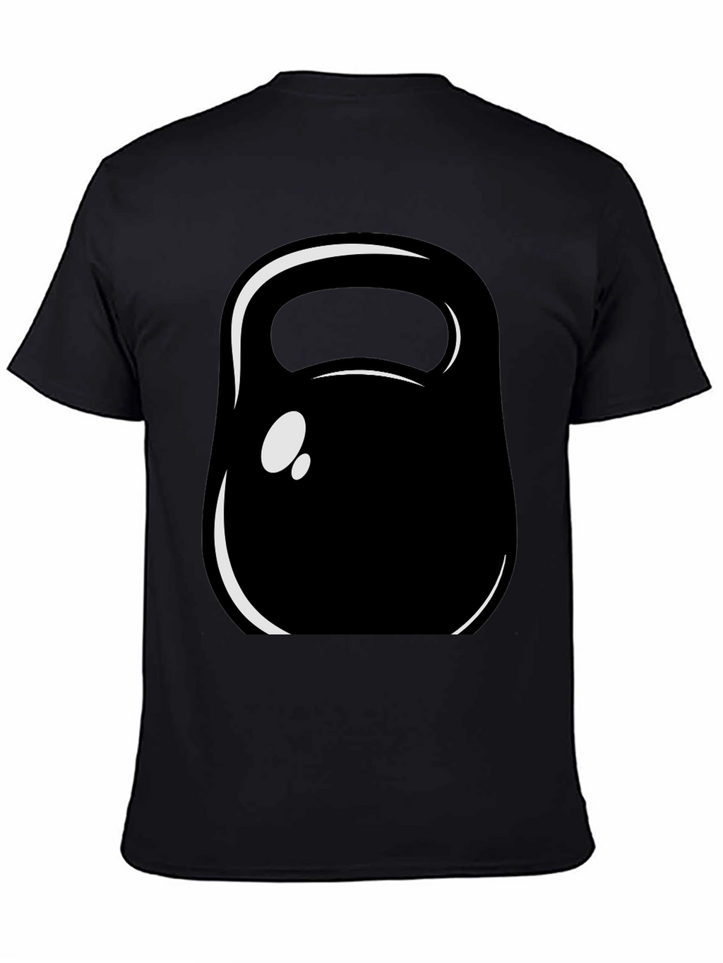 Kettlebell Graphic Tee - Black Cotton Fitness Shirt