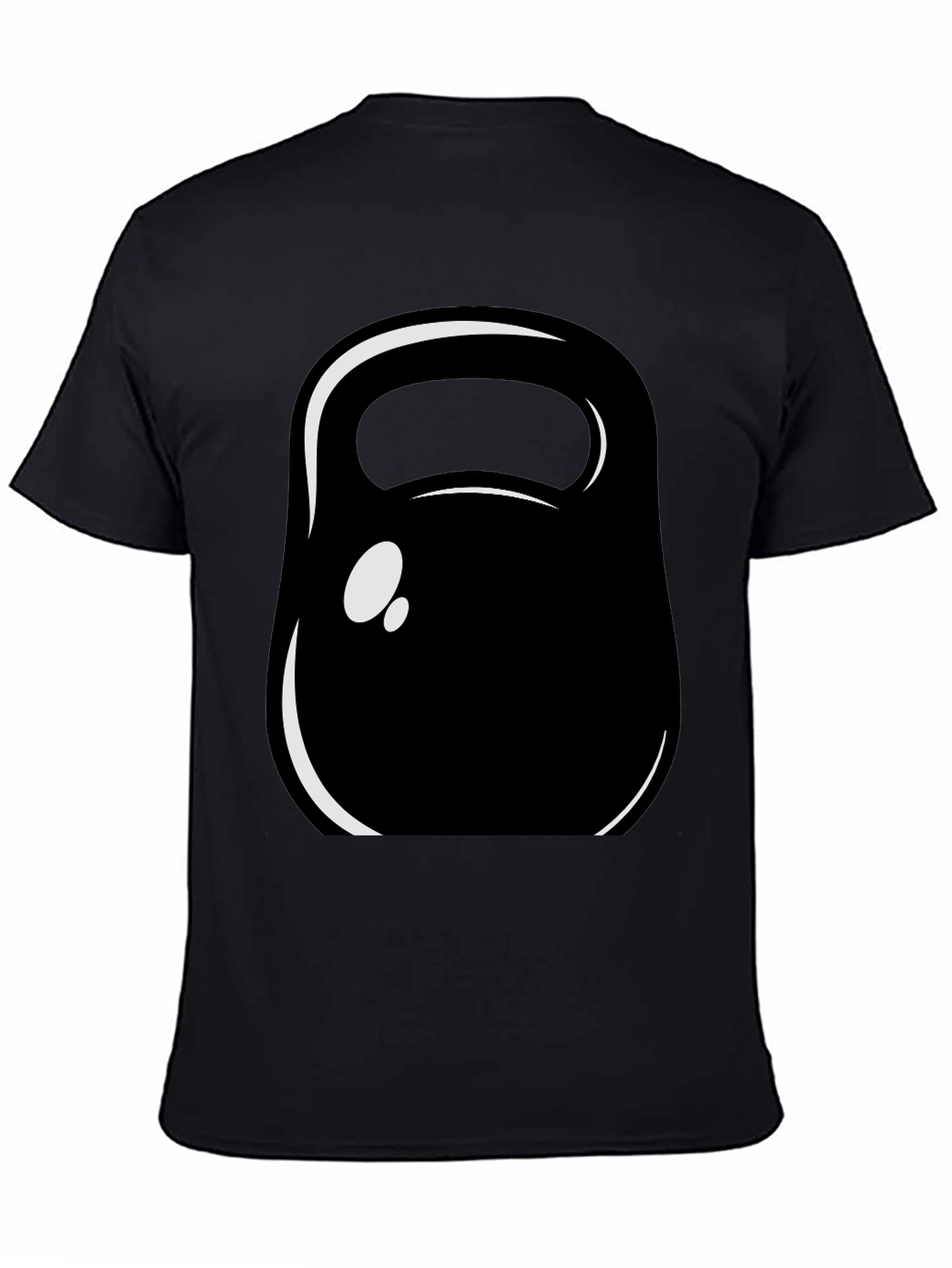 Kettlebell Graphic Tee - Black Cotton Fitness Shirt
