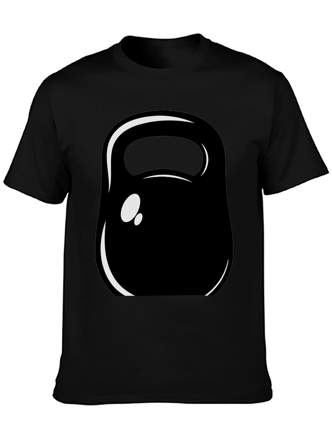 Kettlebell Graphic Tee - Black Cotton Fitness Shirt
