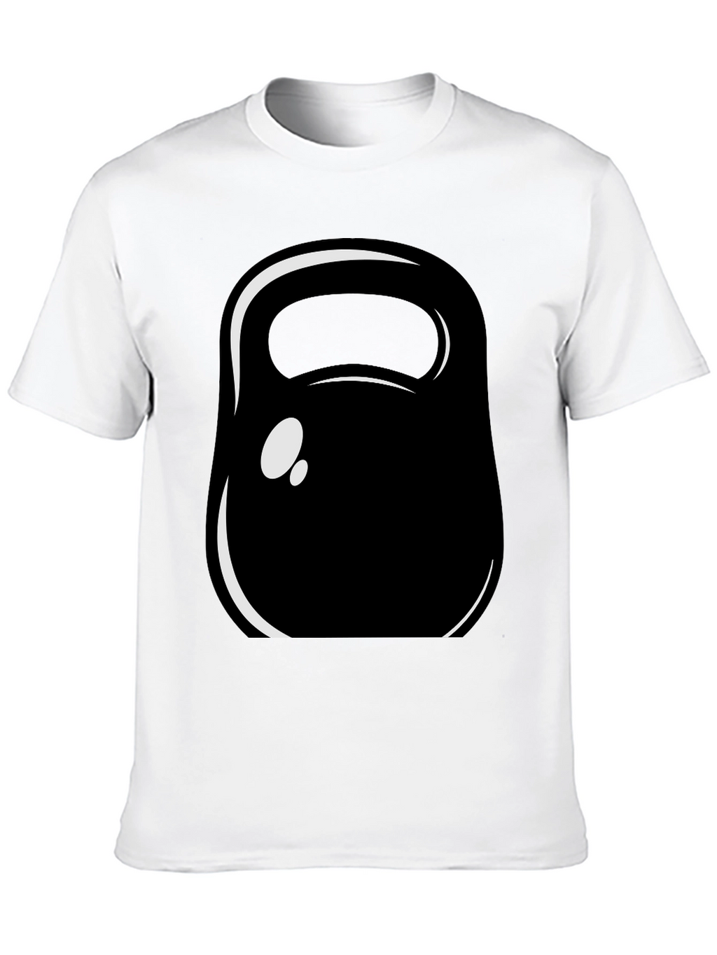 Kettlebell Graphic Tee - Black Cotton Fitness Shirt
