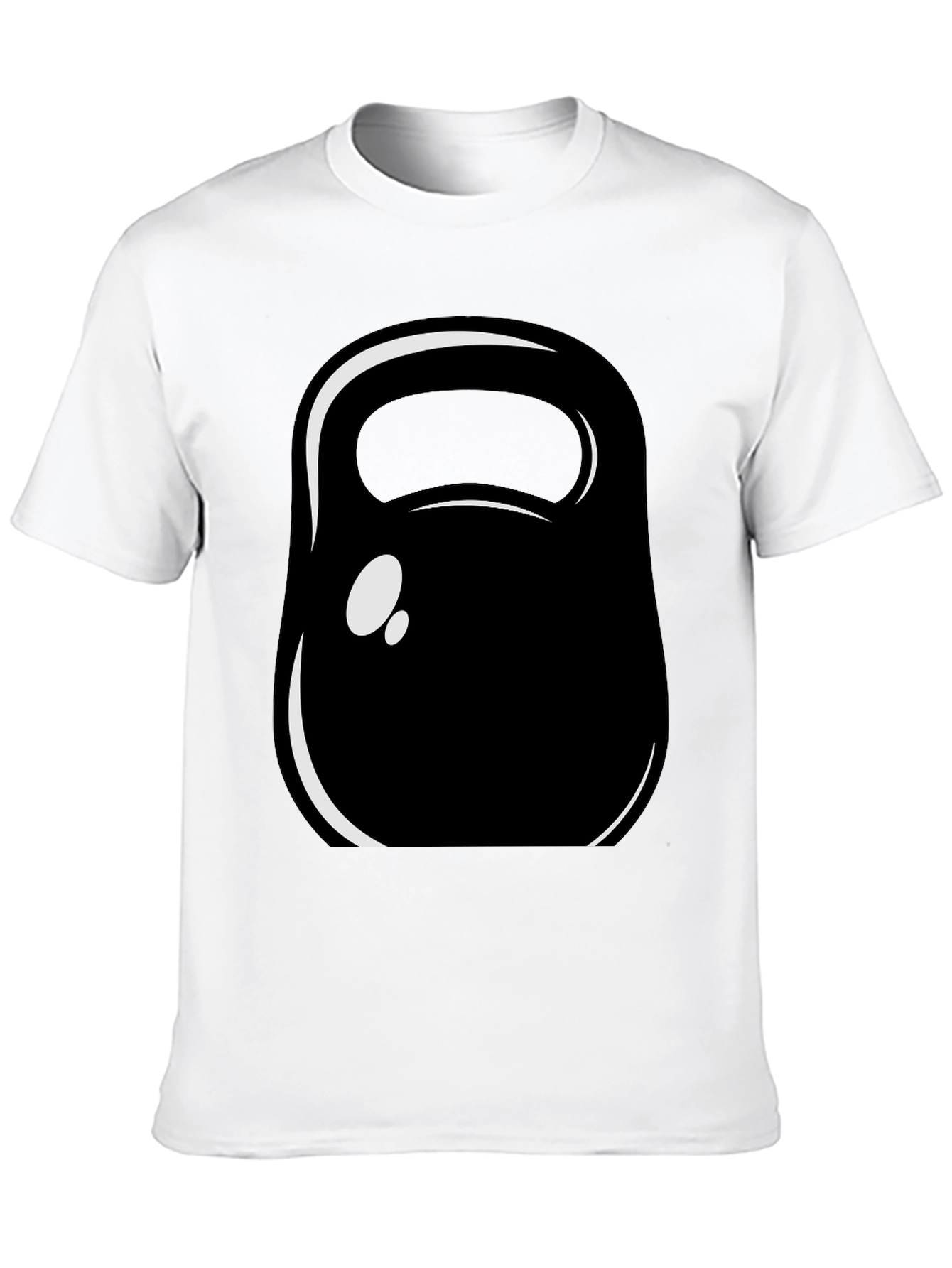 Kettlebell Graphic Tee - Black Cotton Fitness Shirt