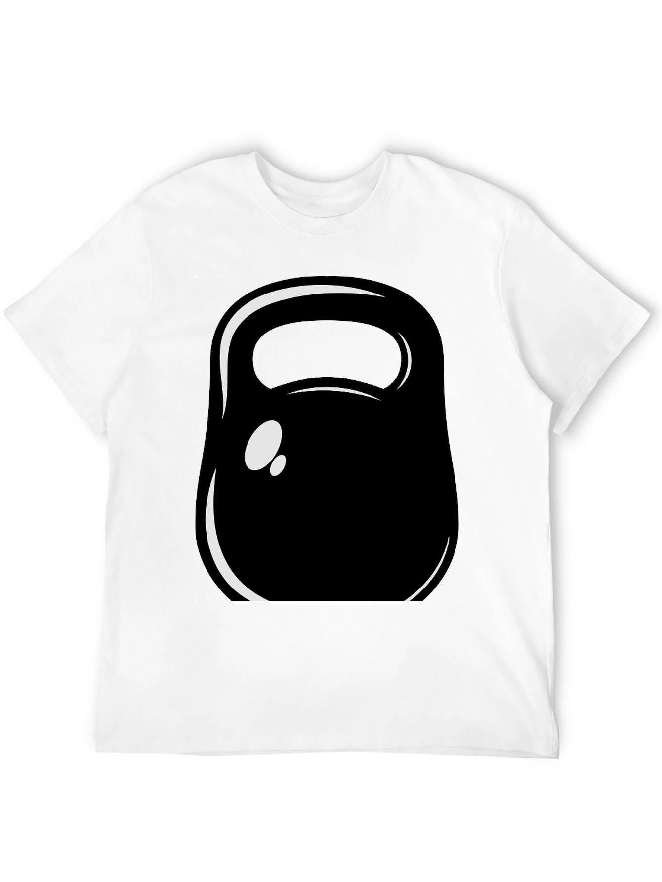 Kettlebell Graphic Tee - Black Cotton Fitness Shirt