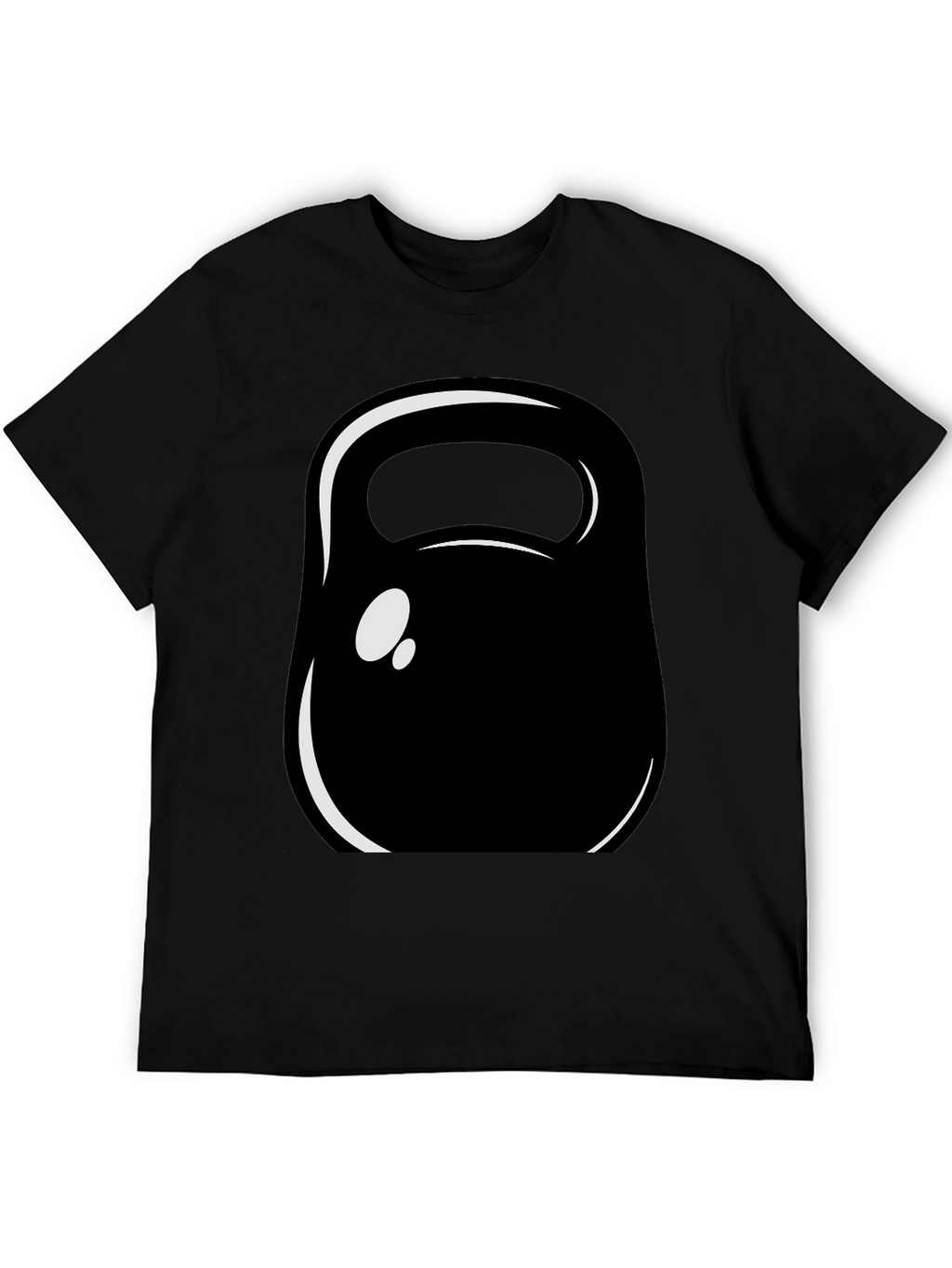 Kettlebell Graphic Tee - Black Cotton Fitness Shirt