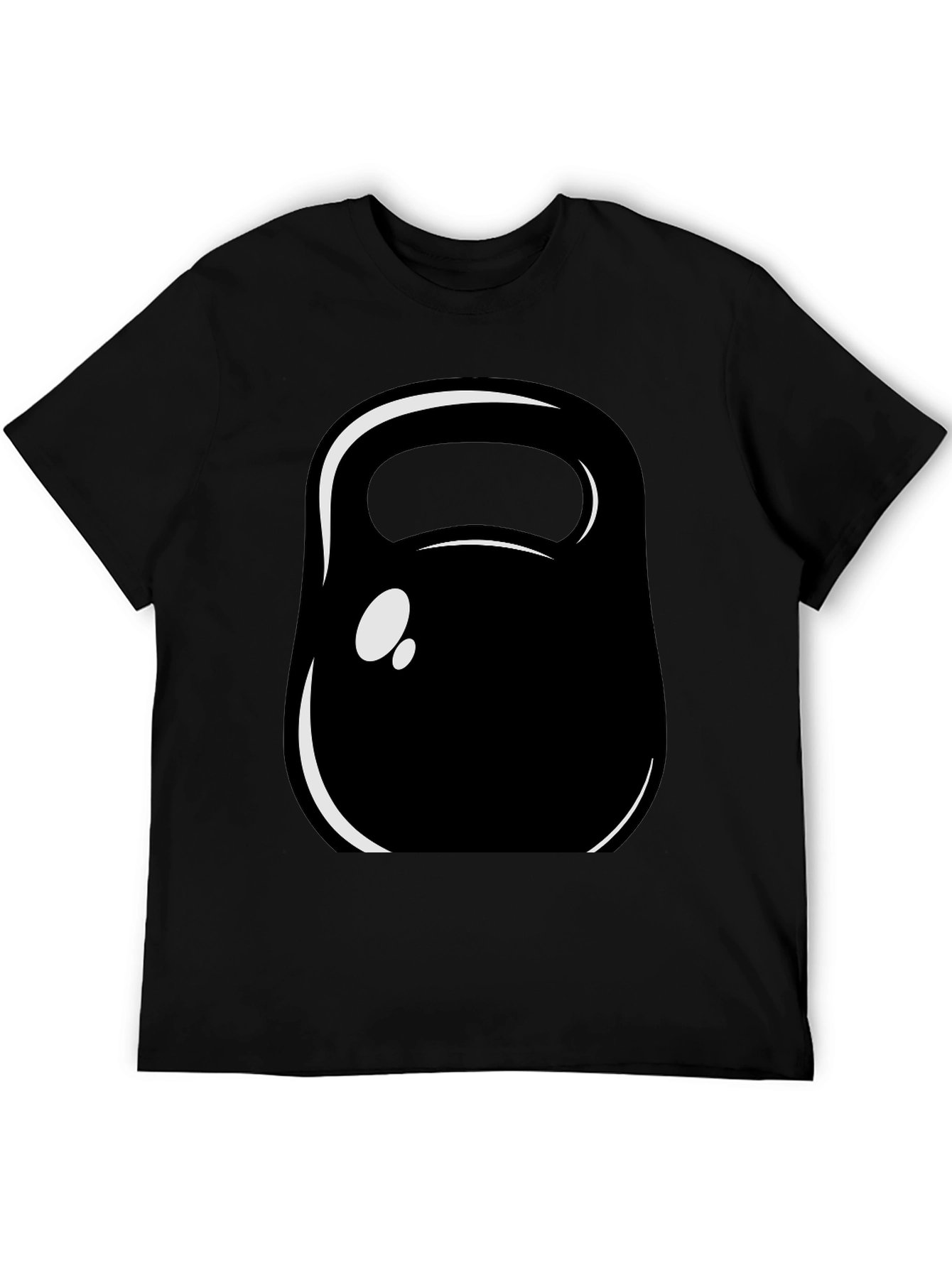 Kettlebell Graphic Tee - Black Cotton Fitness Shirt
