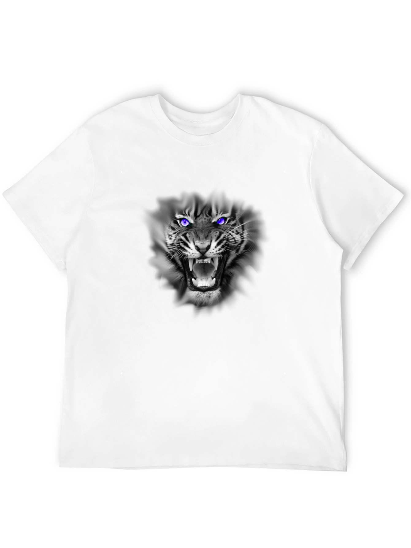 Tiger Graphic T-Shirt - Fierce Blue Eyes