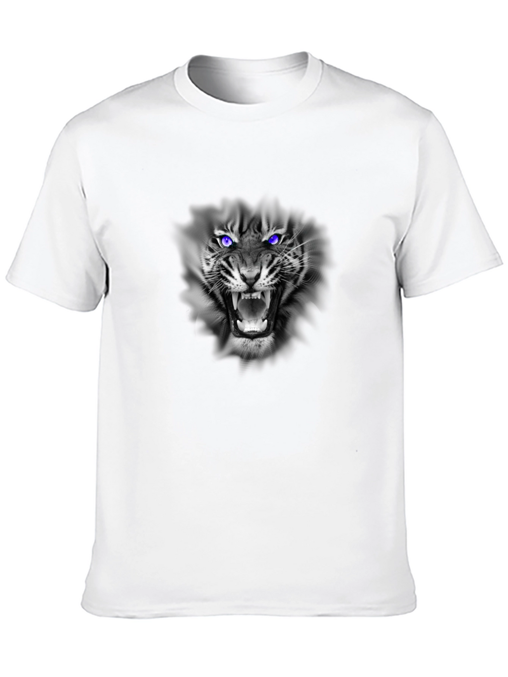 Tiger Graphic T-Shirt - Fierce Blue Eyes