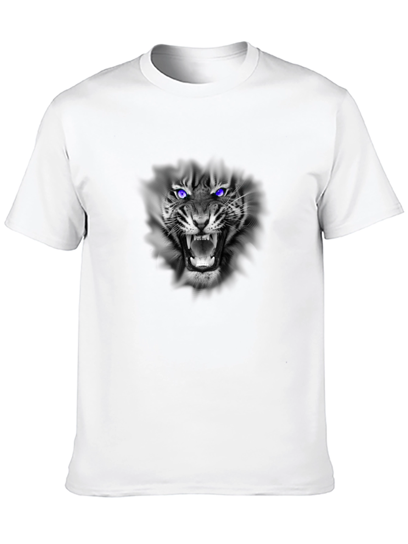 Tiger Graphic T-Shirt - Fierce Blue Eyes