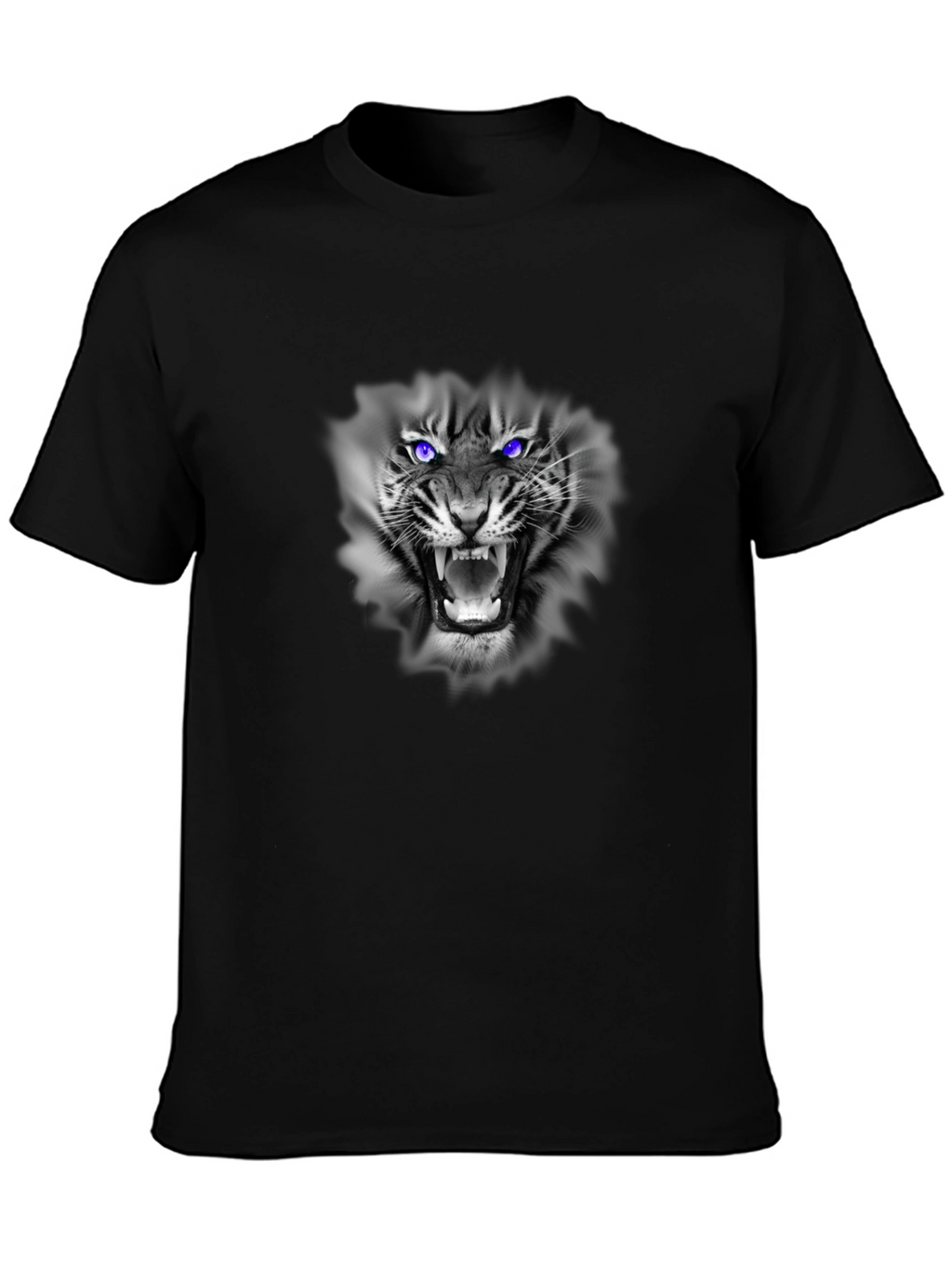 Tiger Graphic T-Shirt - Fierce Blue Eyes