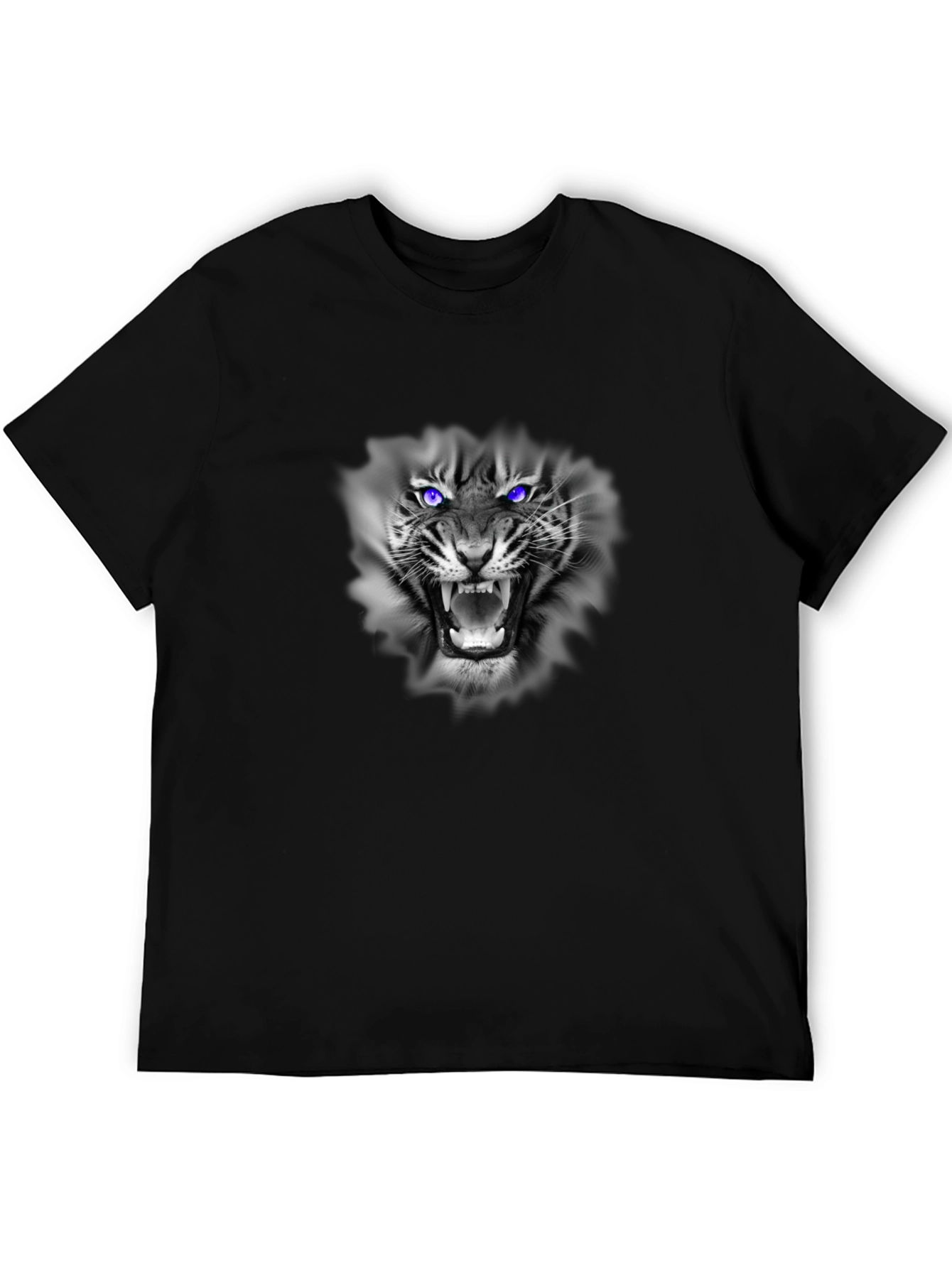 Tiger Graphic T-Shirt - Fierce Blue Eyes