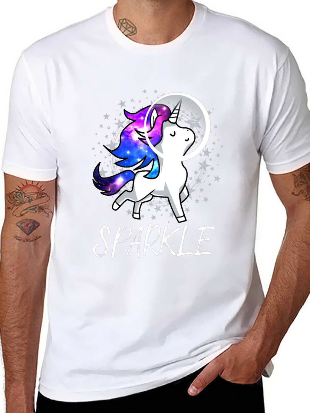 Sparkle Unicorn in Space T-Shirt