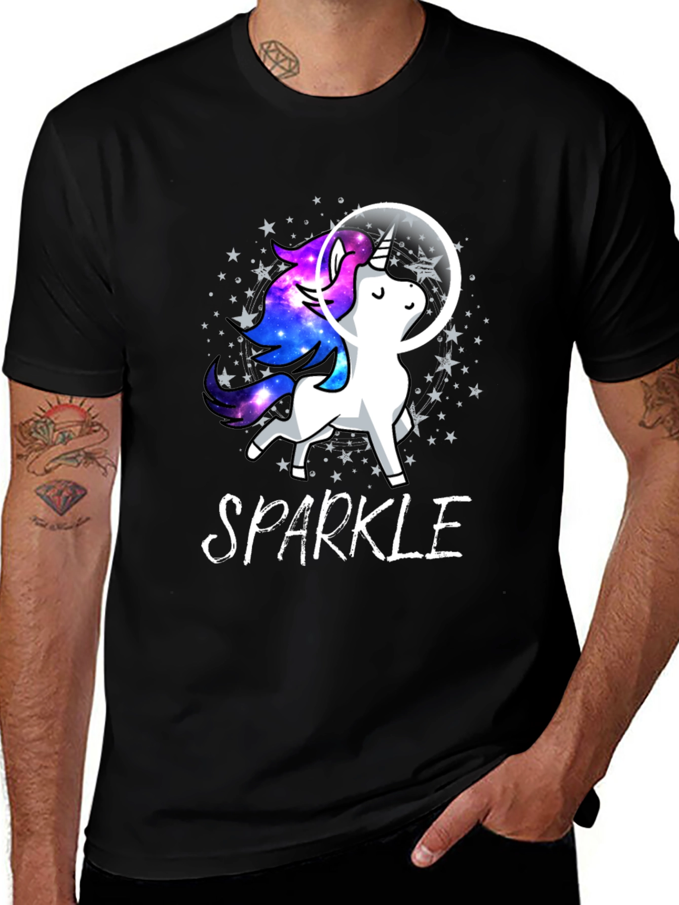 Sparkle Unicorn in Space T-Shirt