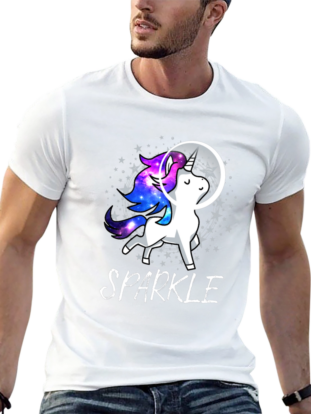 Sparkle Unicorn in Space T-Shirt