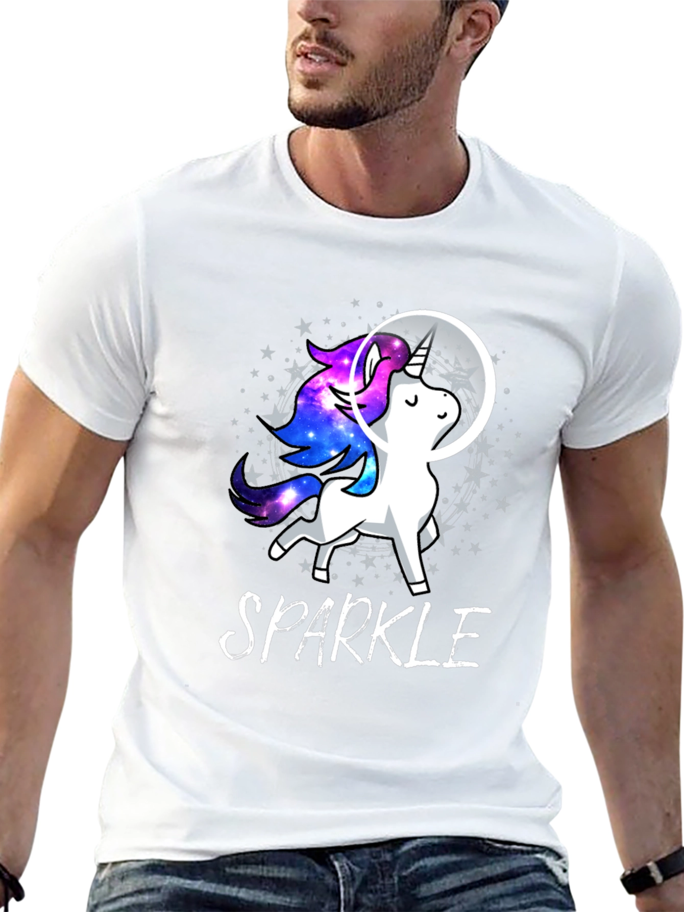 Sparkle Unicorn in Space T-Shirt
