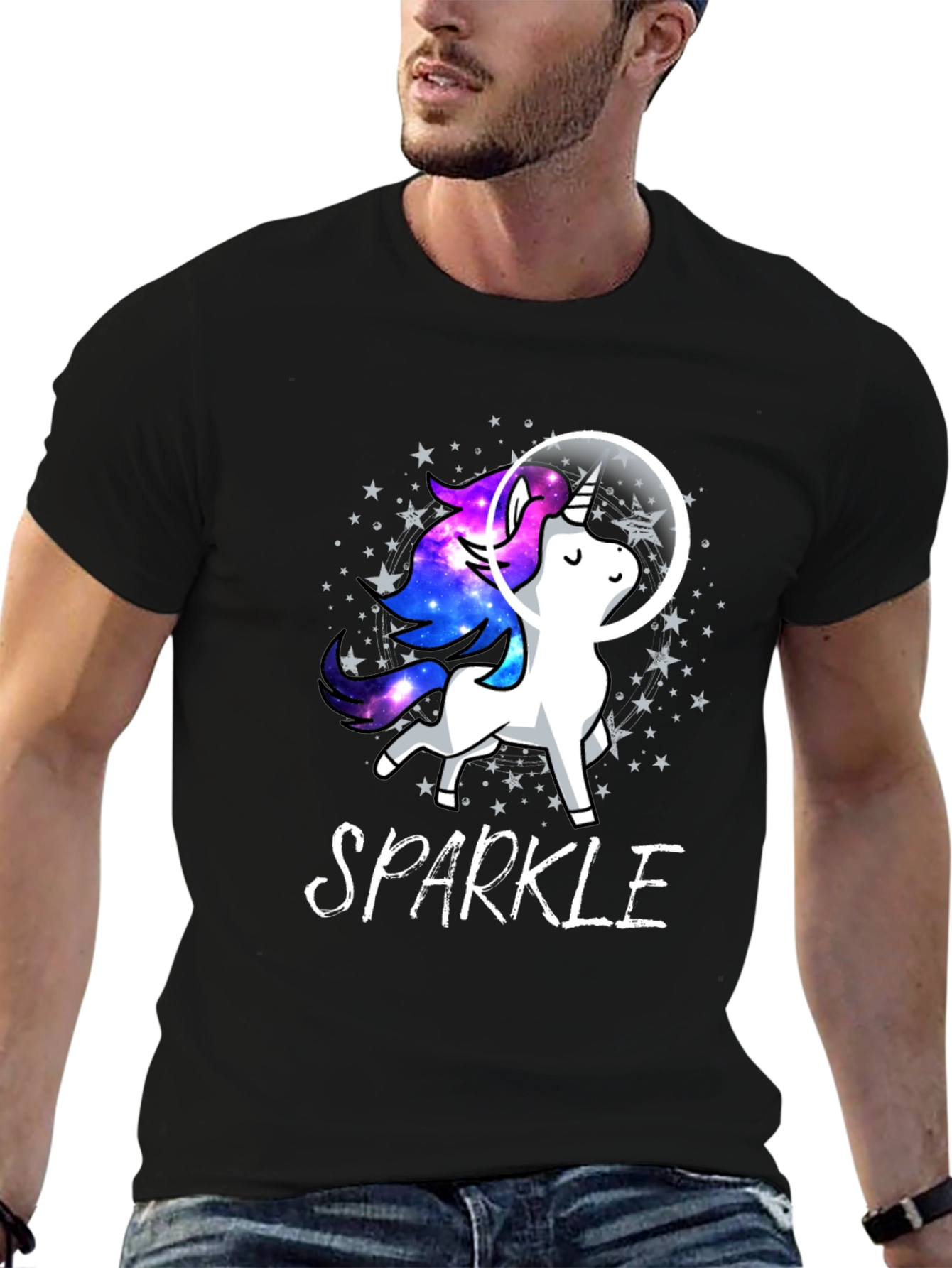 Sparkle Unicorn in Space T-Shirt