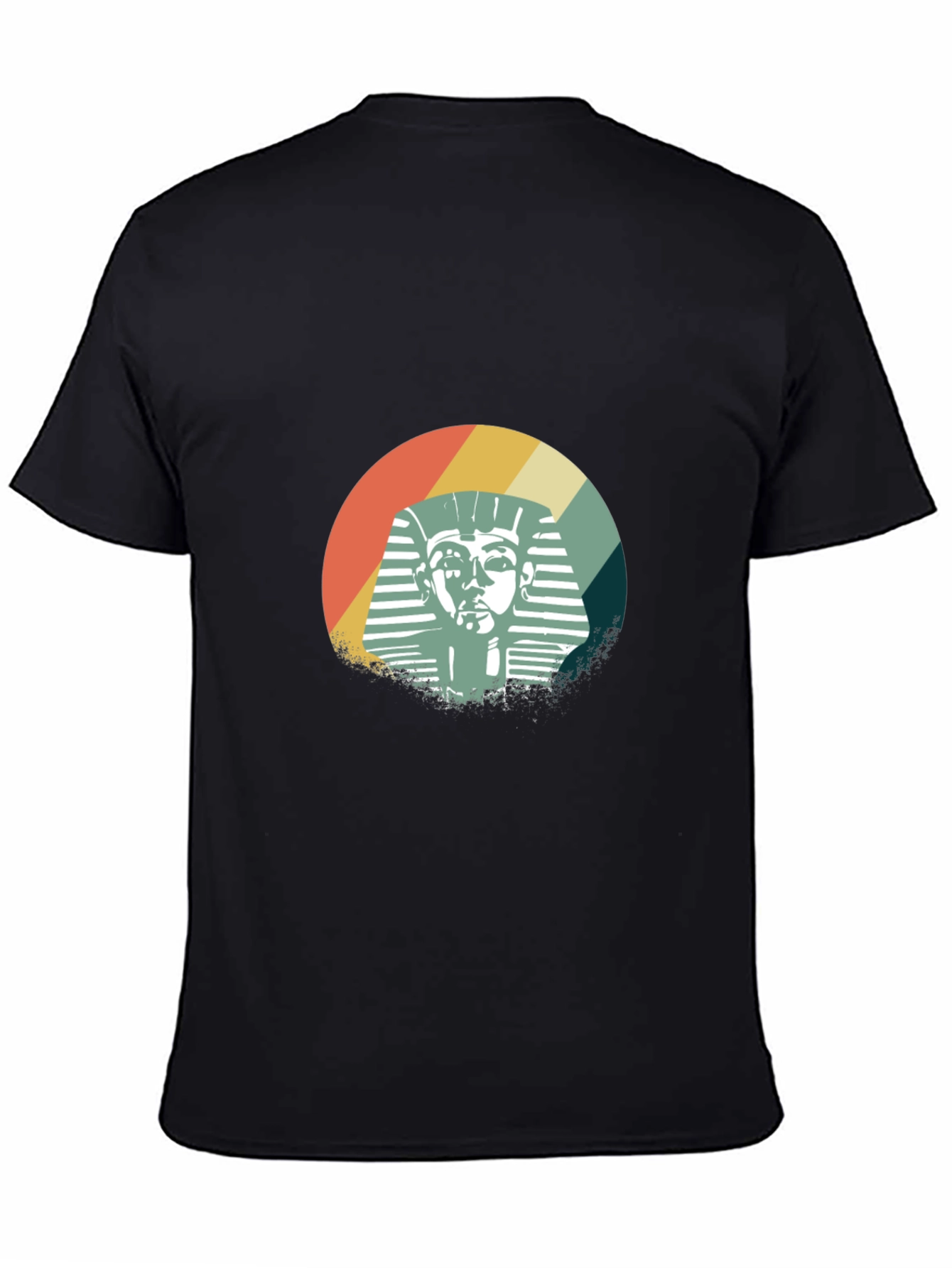 Retro Pharaoh Graphic T-Shirt - Black
