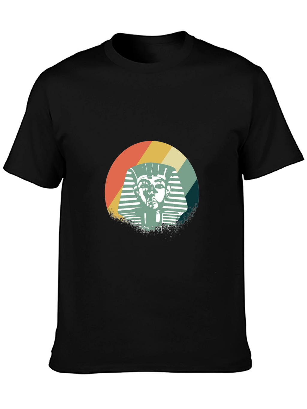 Retro Pharaoh Graphic T-Shirt - Black