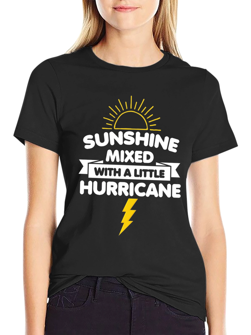 Sunshine Hurricane Graphic Tee - Mens Black T-Shirt