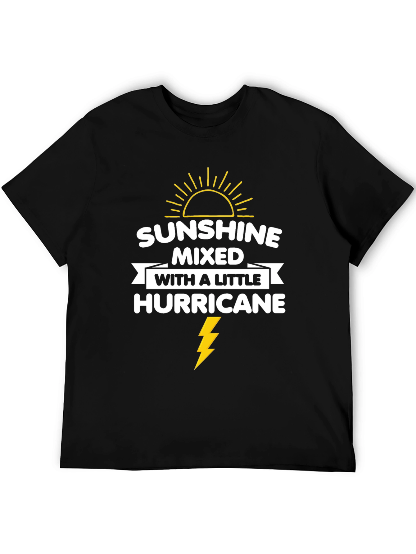Sunshine Hurricane Graphic Tee - Mens Black T-Shirt