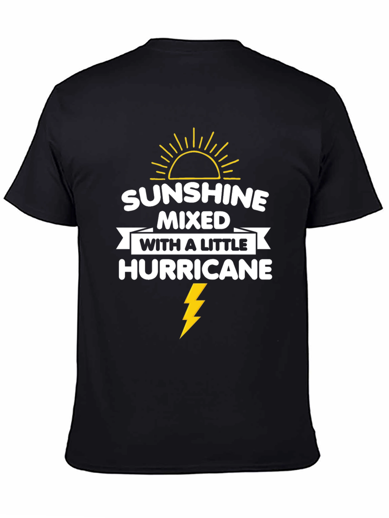 Sunshine Hurricane Graphic Tee - Mens Black T-Shirt