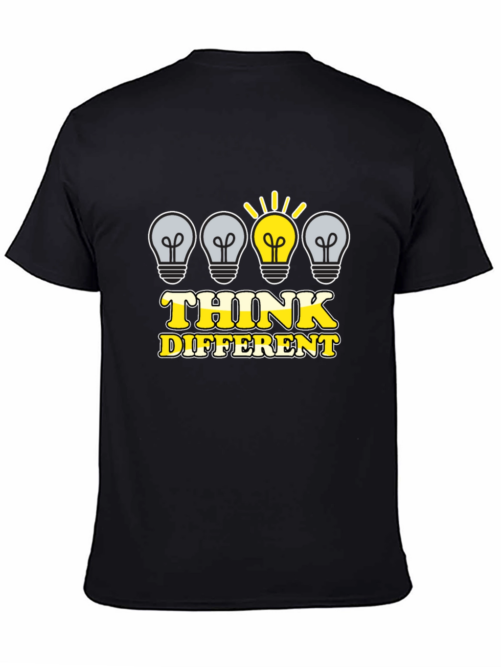 Think Different Graphic Tee - Black Cotton T-Shirt