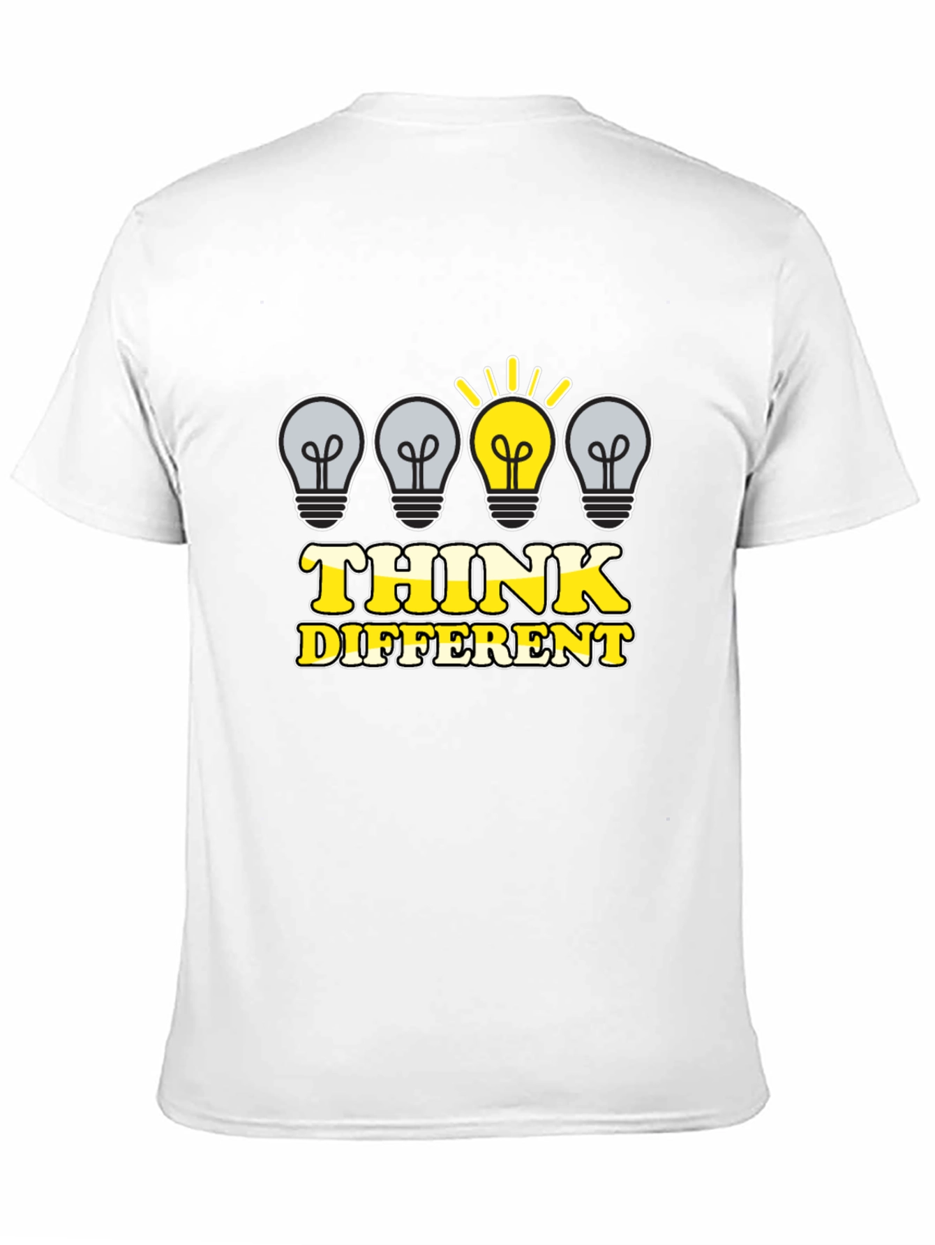 Think Different Graphic Tee - Black Cotton T-Shirt