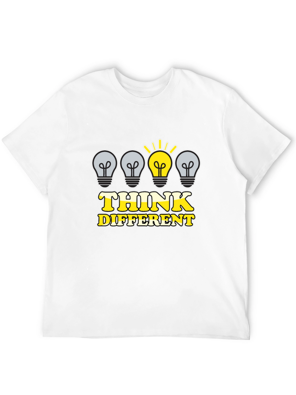 Think Different Graphic Tee - Black Cotton T-Shirt