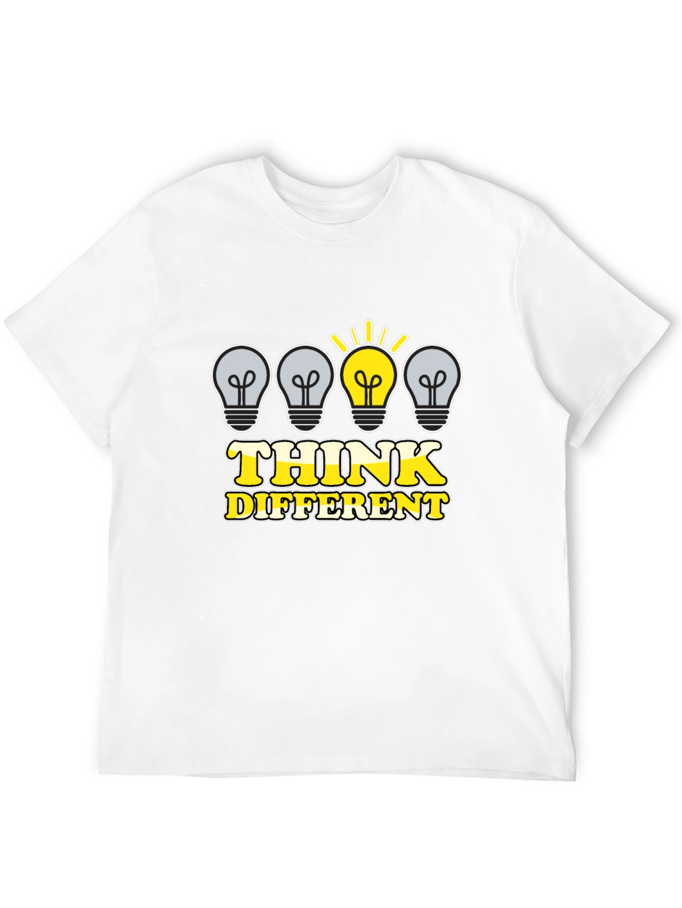 Think Different Graphic Tee - Black Cotton T-Shirt