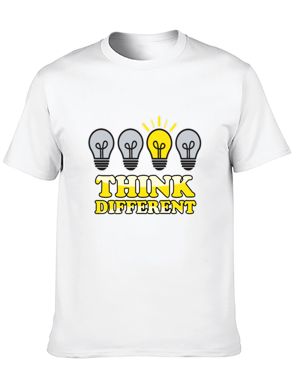 Think Different Graphic Tee - Black Cotton T-Shirt