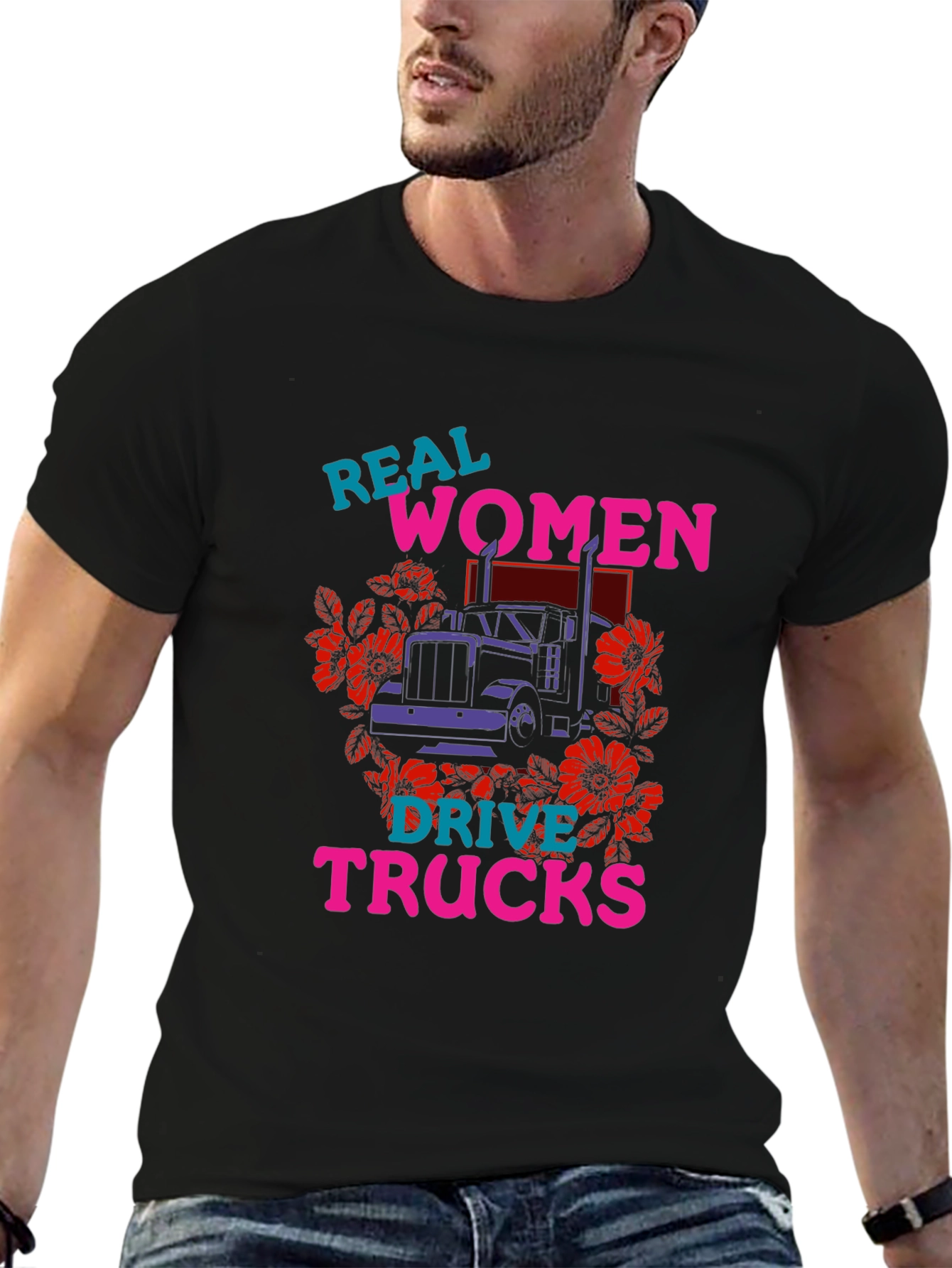 Real Women Drive Trucks Graphic T-Shirt