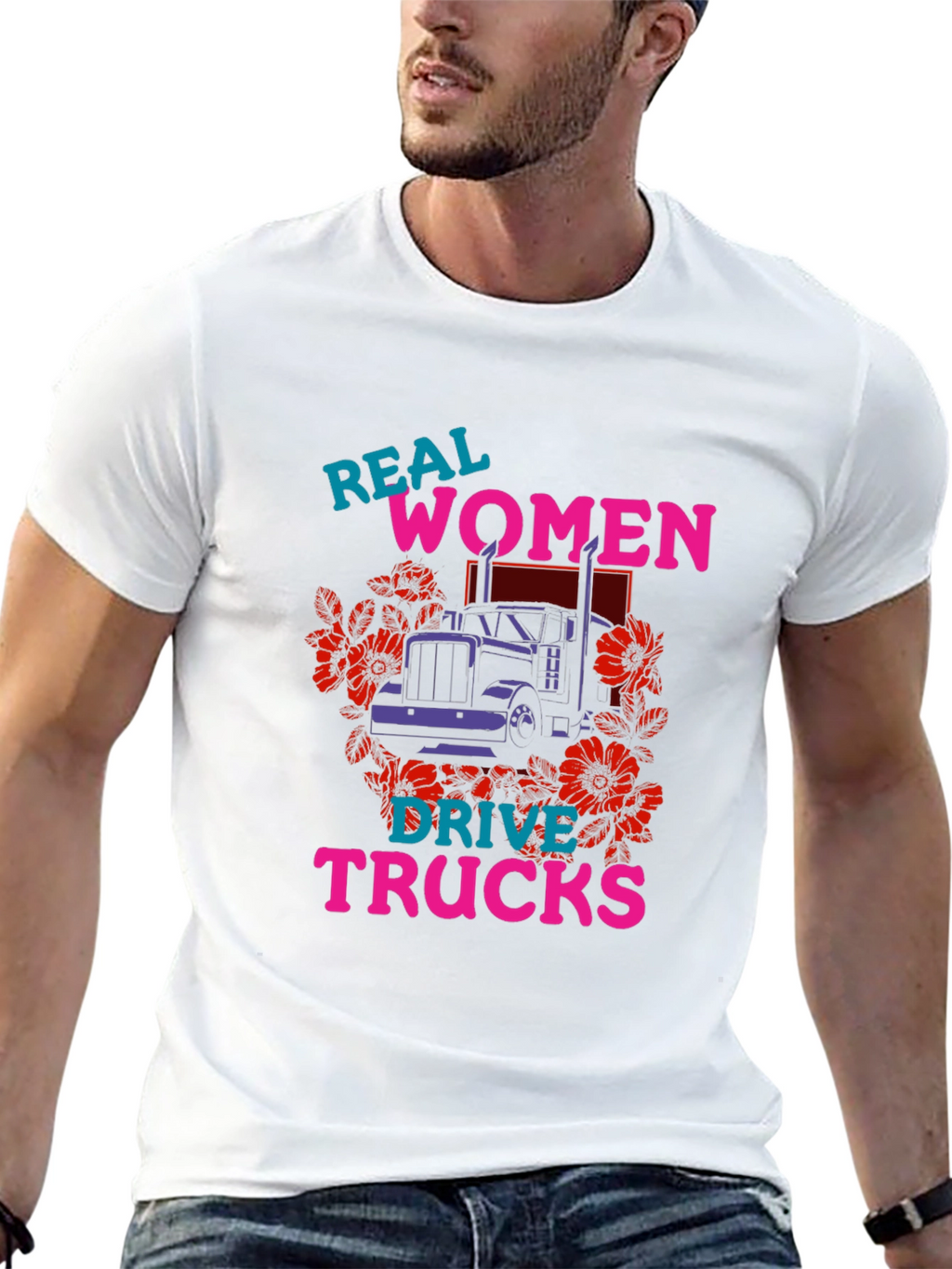 Real Women Drive Trucks Graphic T-Shirt