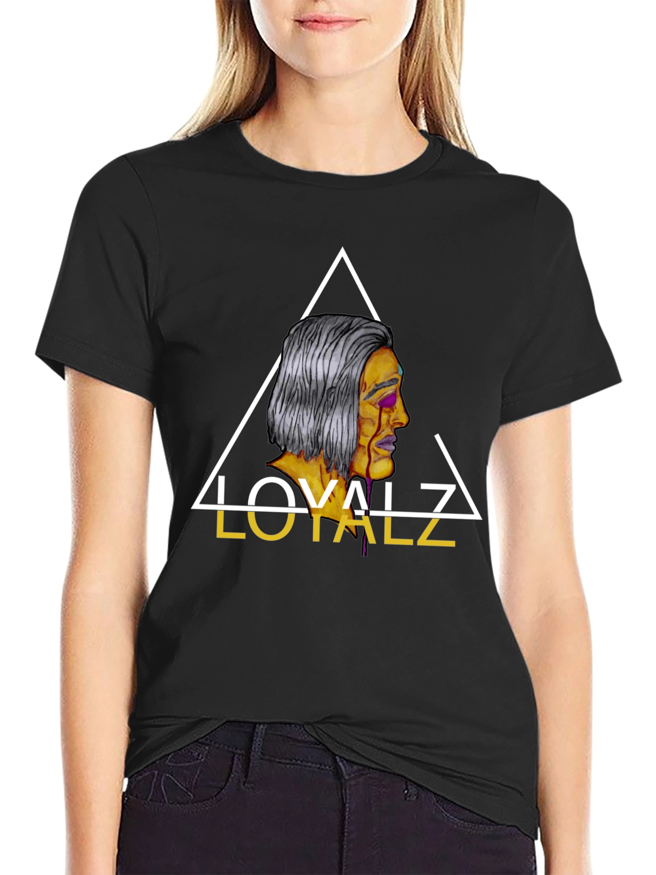 Loyalz Graphic Tee - Mens Black Cotton T-Shirt