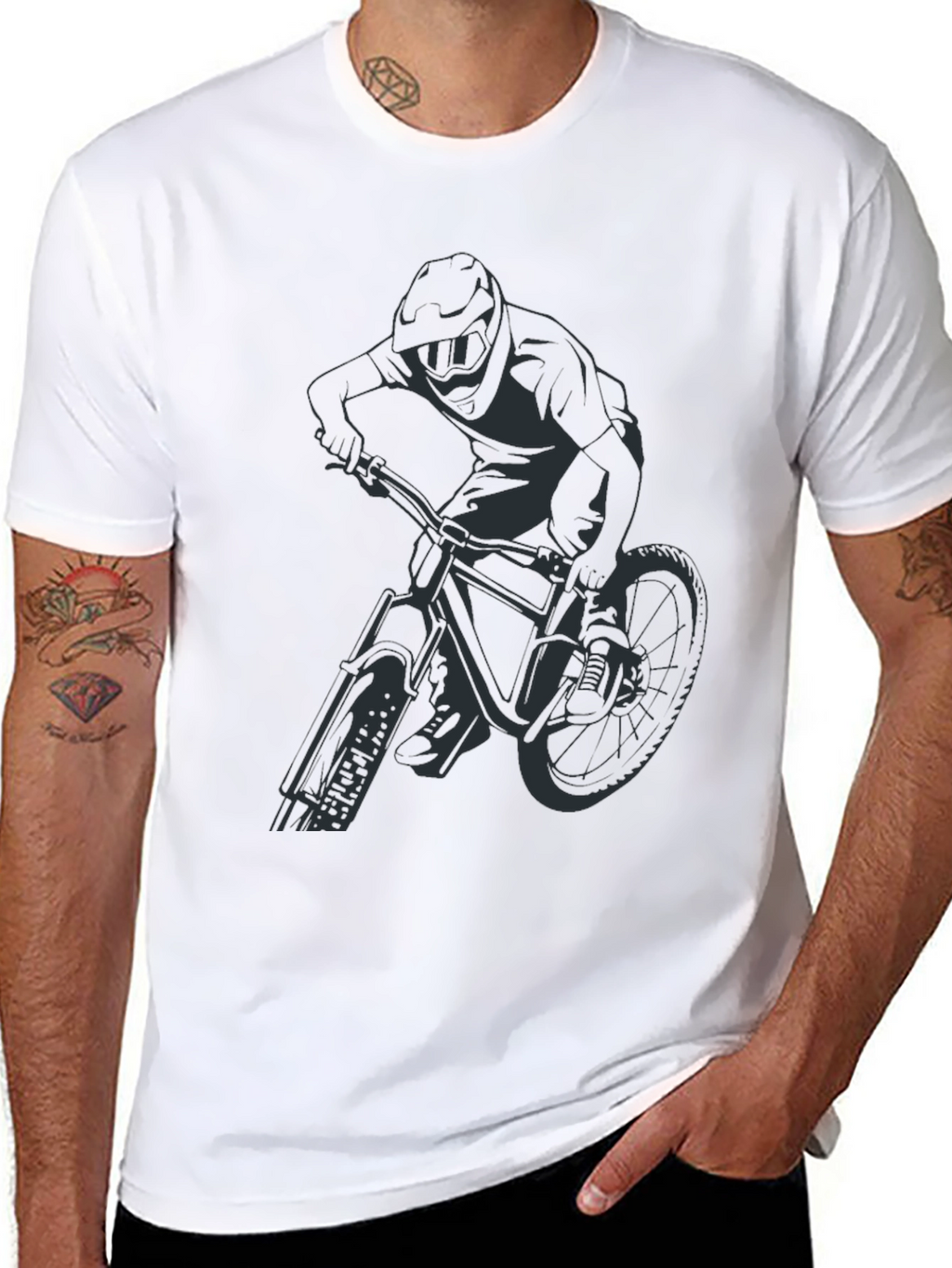 Black Mountain Biker Graphic Tee - Ride in Style!