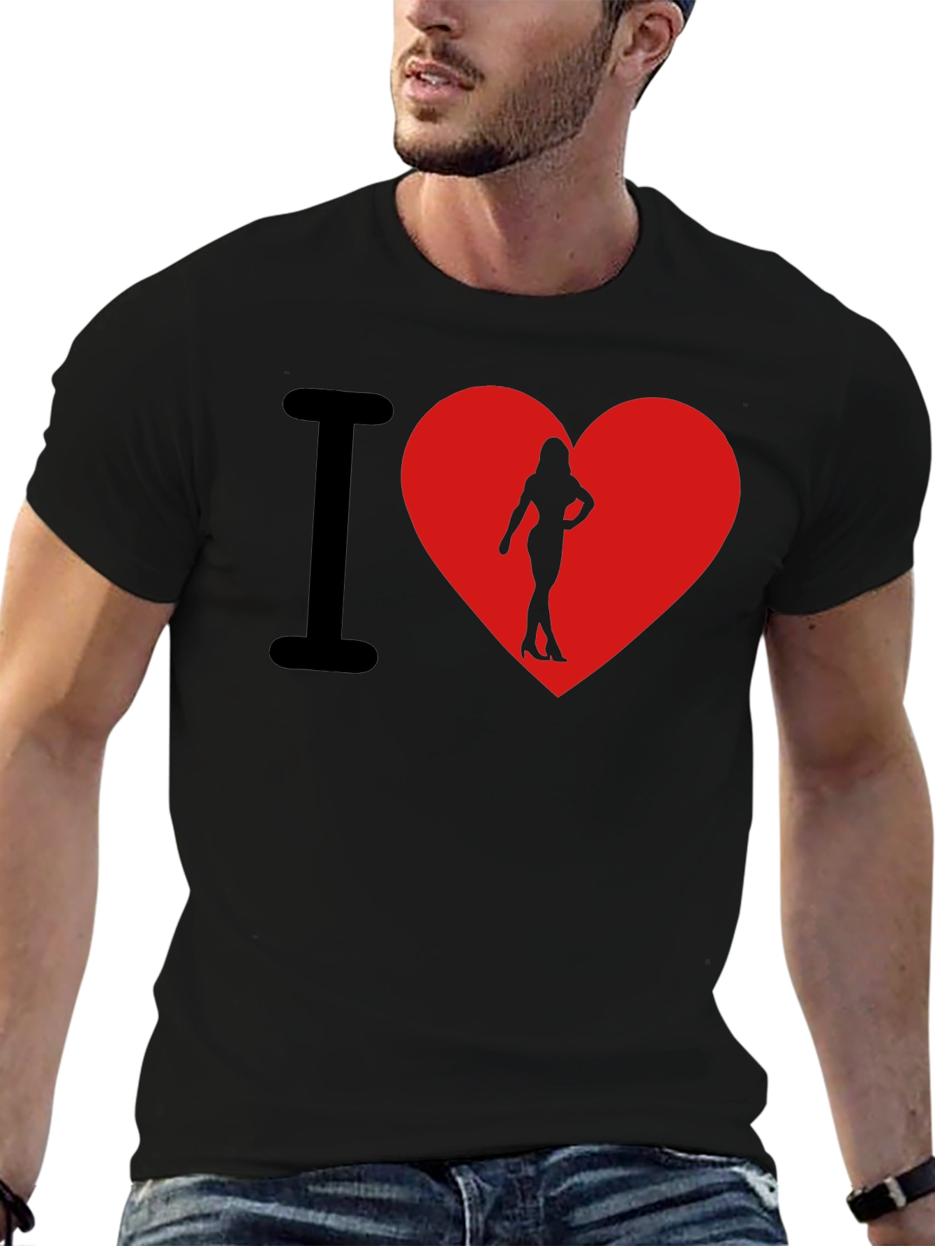 I Heart Womans Silhouette T-Shirt
