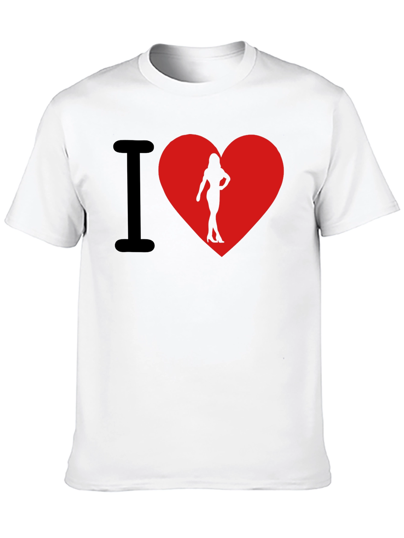 I Heart Womans Silhouette T-Shirt