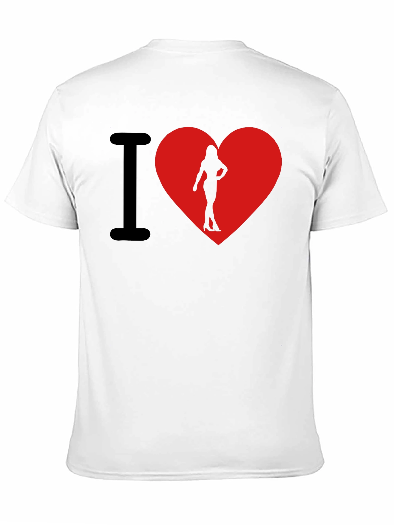 I Heart Womans Silhouette T-Shirt