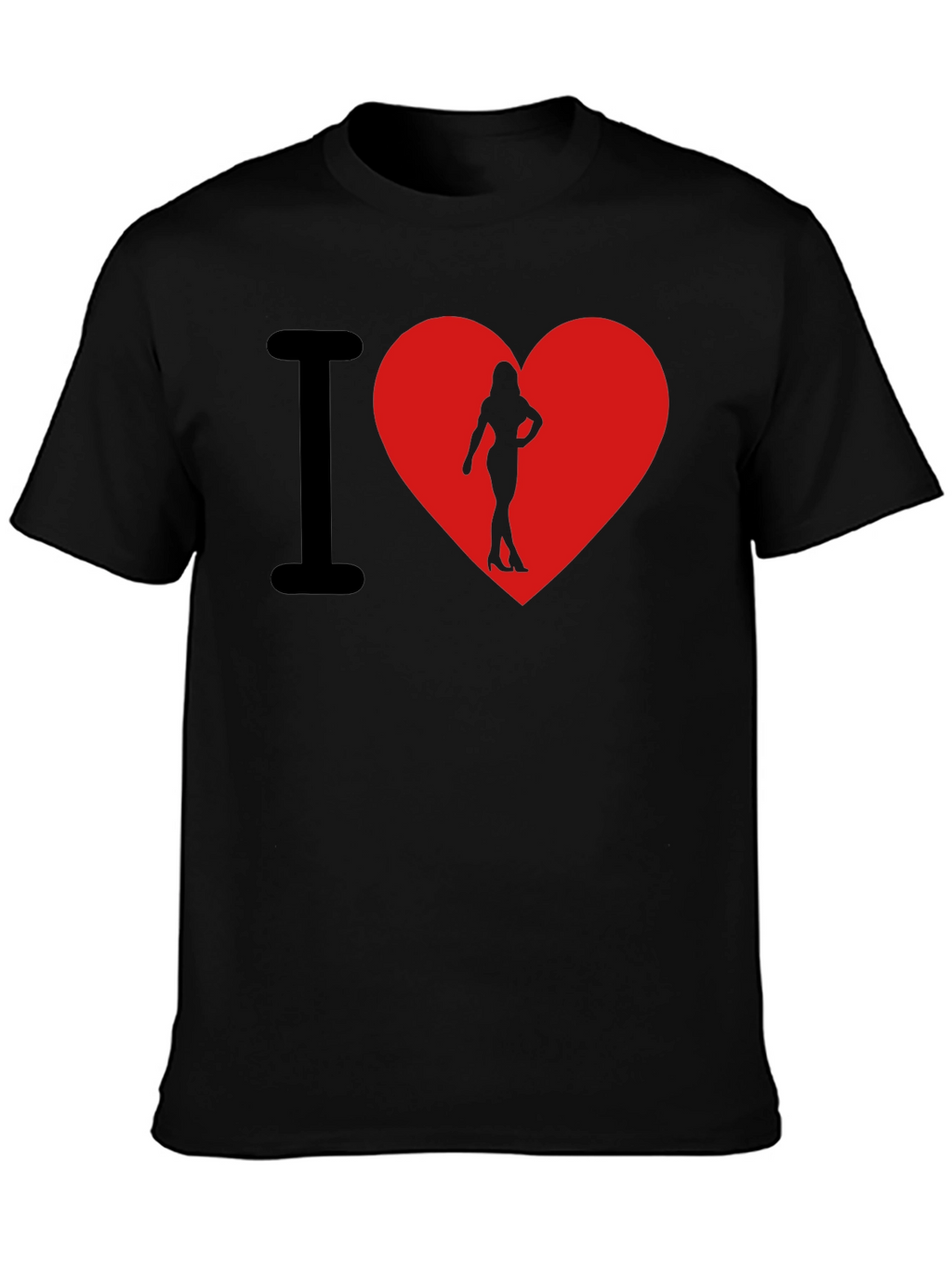 I Heart Womans Silhouette T-Shirt