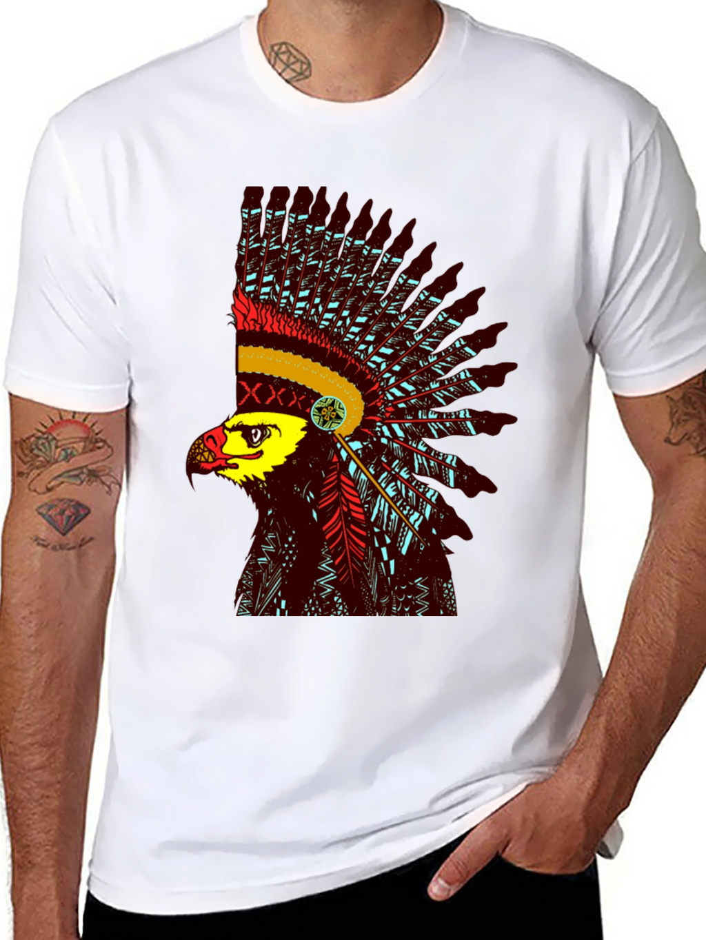 Native American Eagle Headdress T-Shirt